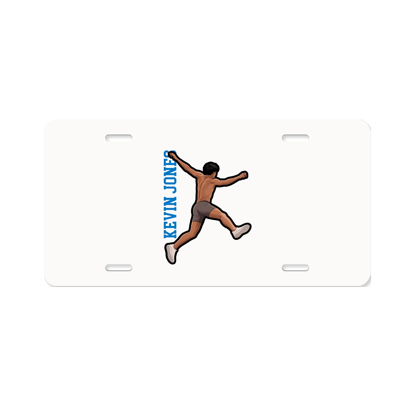 License Plate — Name Vertical in Classic