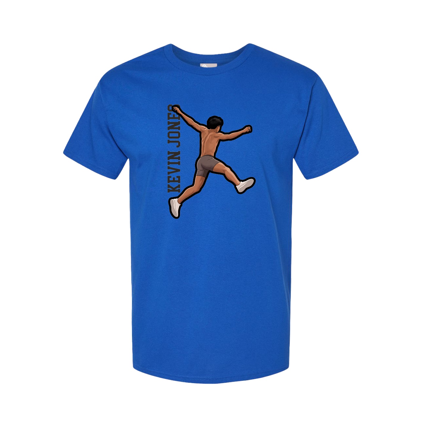 Youth Tee — Name Vertical in Royal
