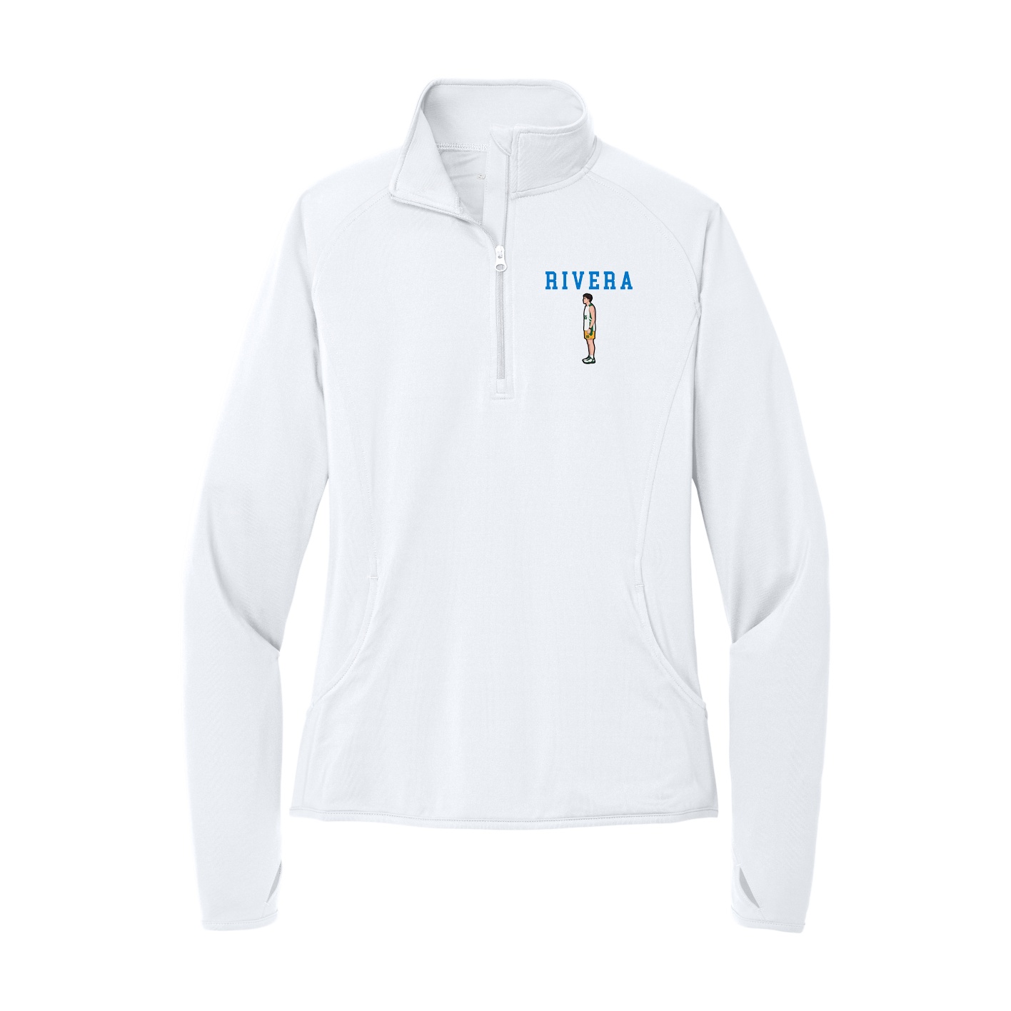 Women's Q-Zip Pullover — Shirsey in White