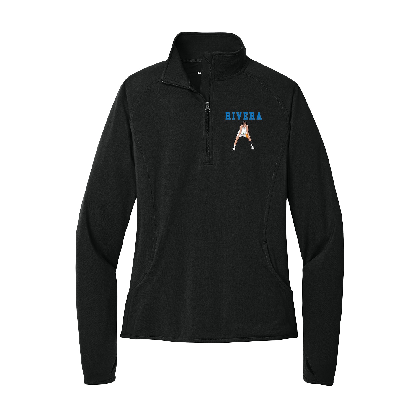Women's Q-Zip Pullover — Shirsey in Black