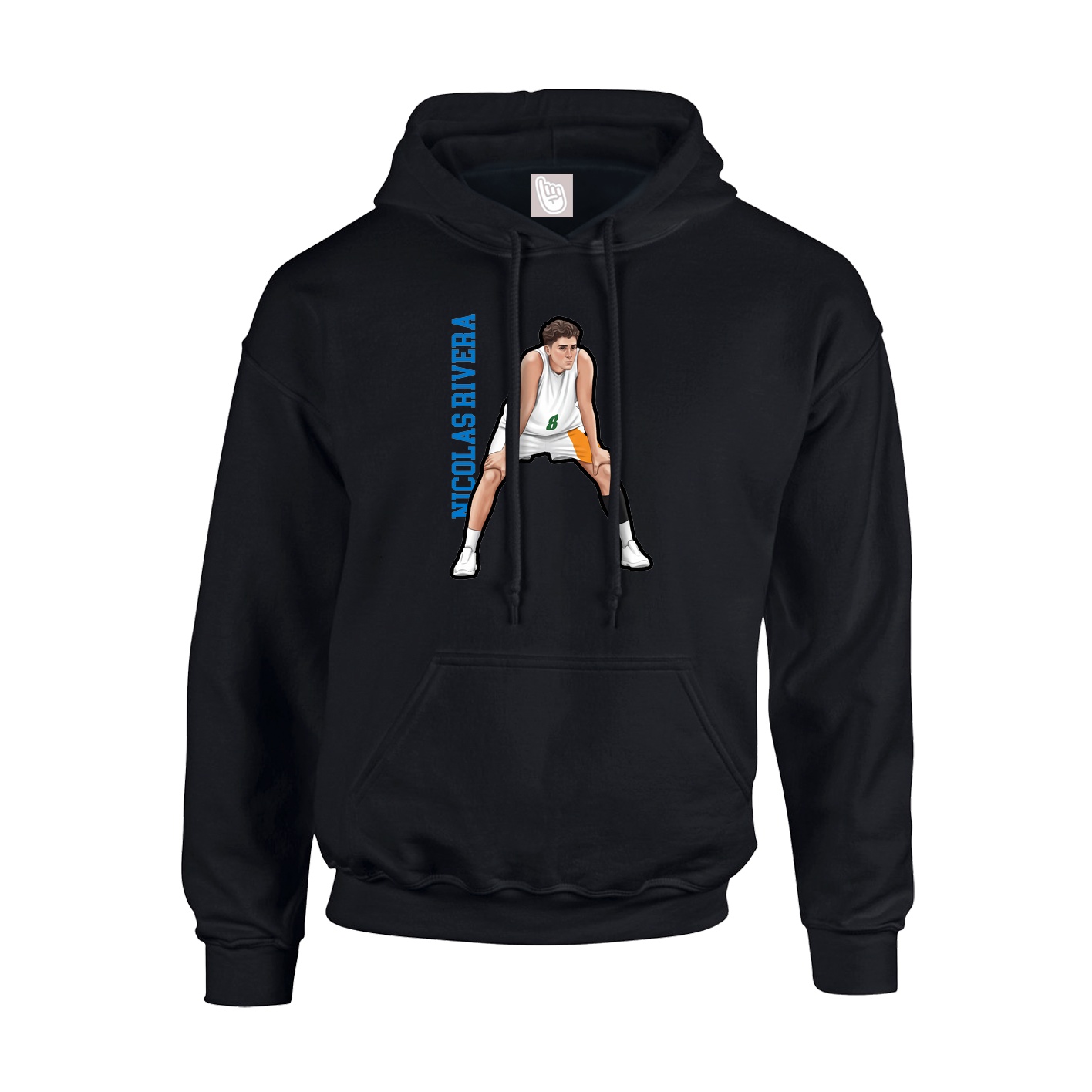 Hoodie — Name Vertical in Black