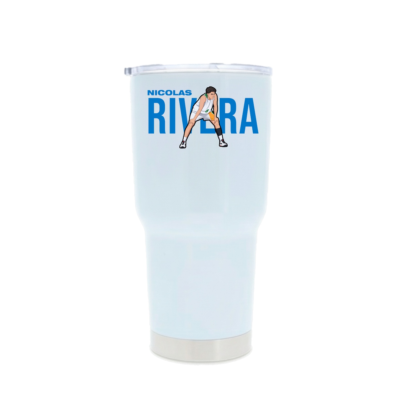 30oz Stainless Steel Tumbler — Player Name in White