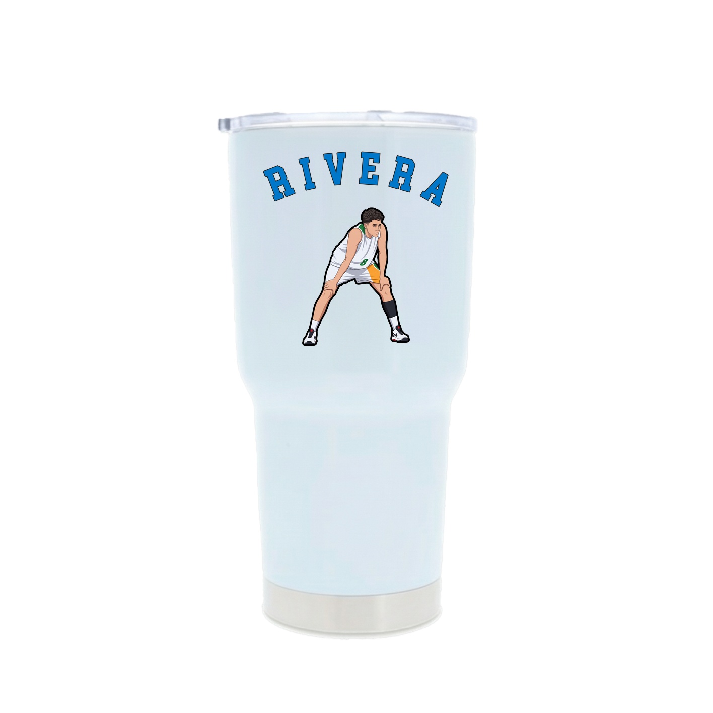 30oz Stainless Steel Tumbler — Shirsey Arch in White