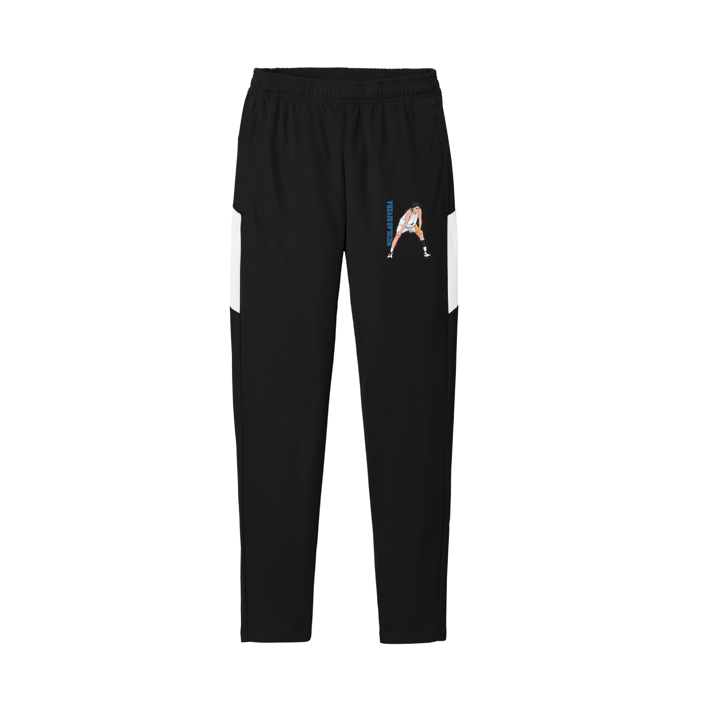 Team Travel Pant — Name Vertical in Black/White