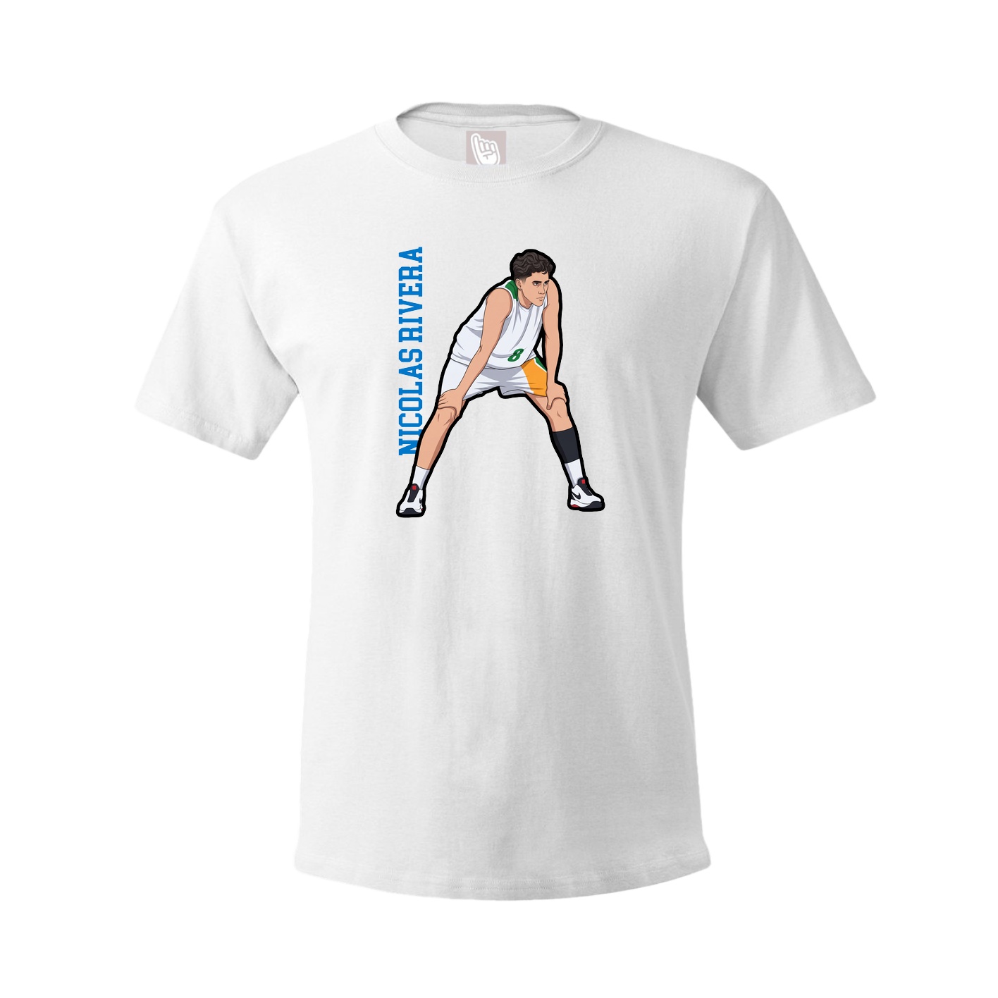 Tee — Name Vertical in White