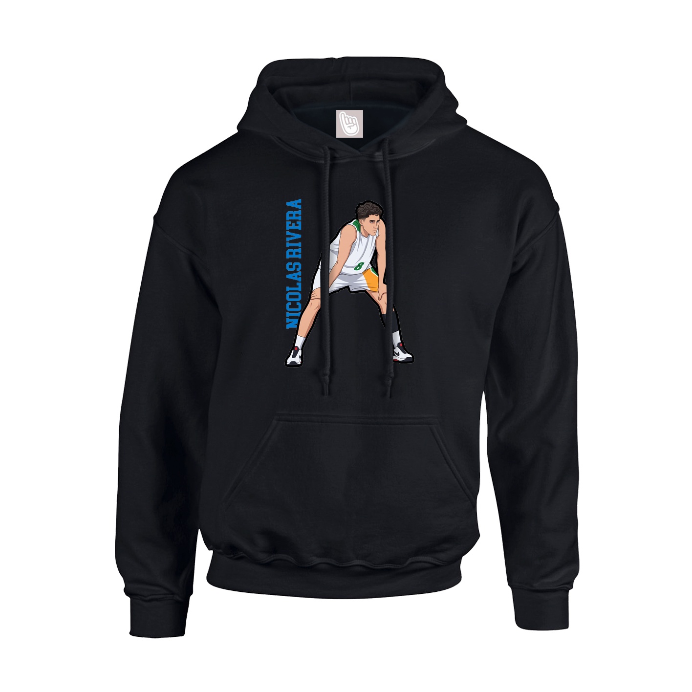 Youth Hoodie — Name Vertical in Black