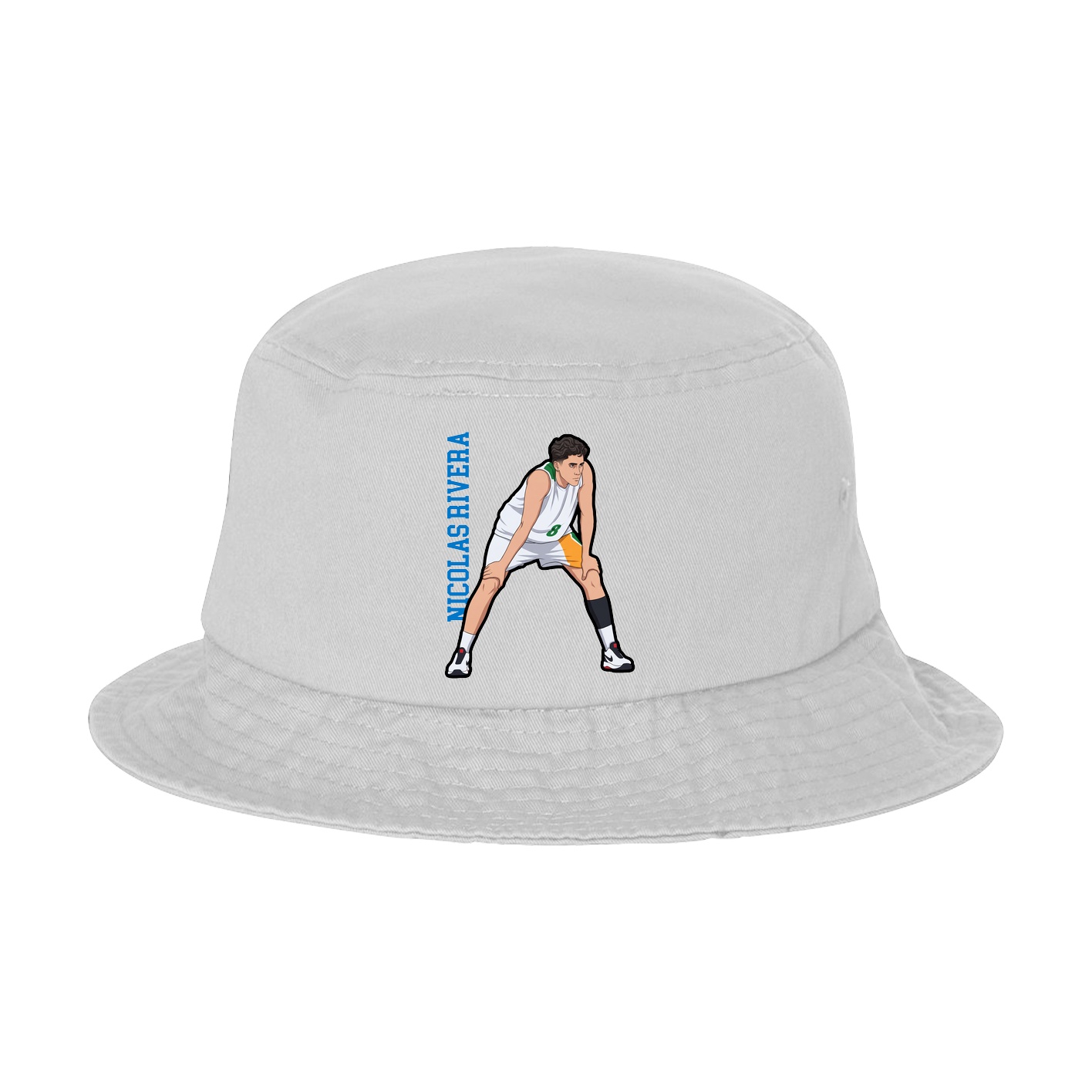 Bucket Cap — Name Vertical in White