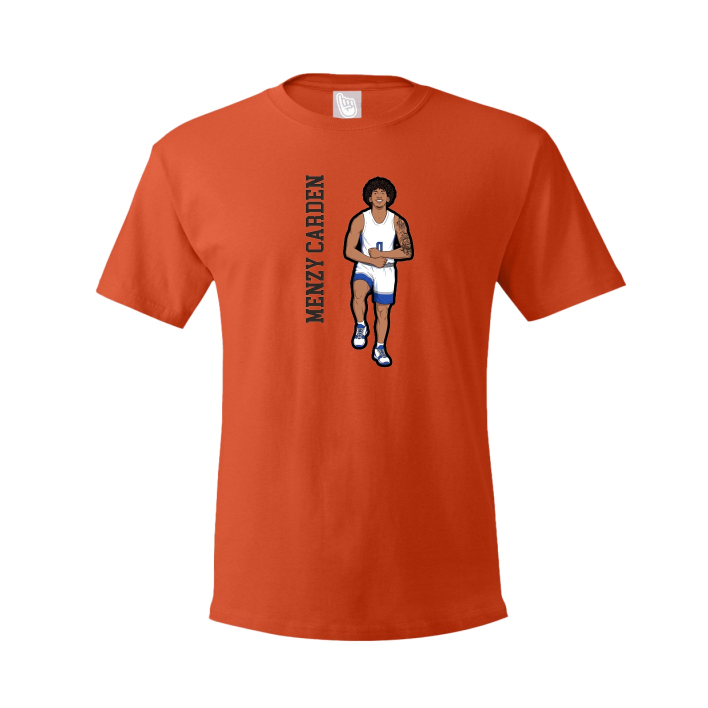 Youth Tee — Name Vertical in Orange