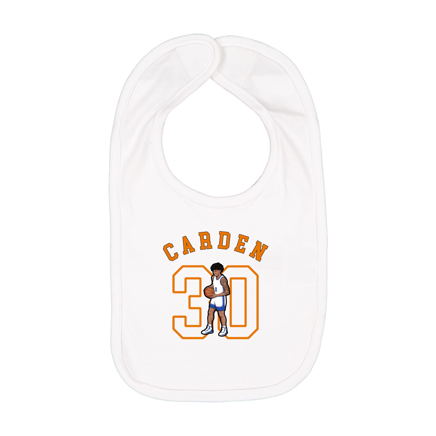Infant Bib — Shirsey Arch in White