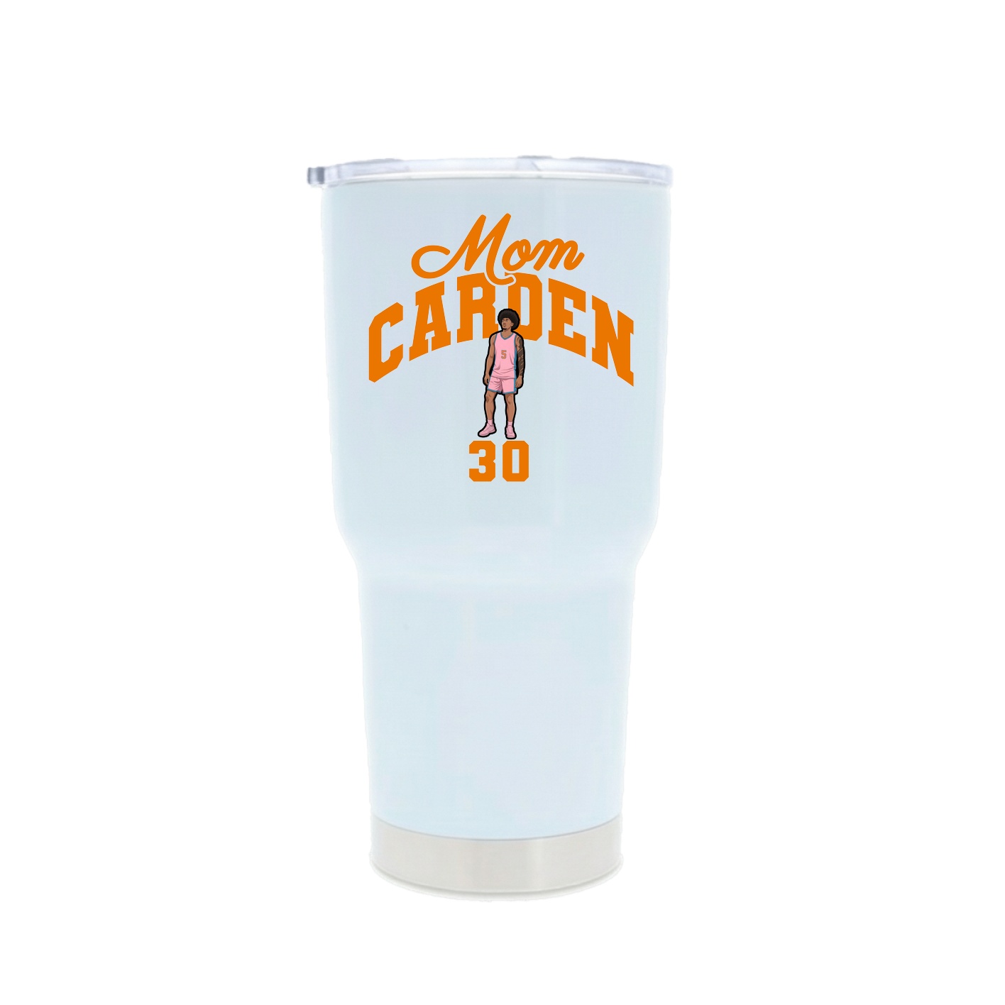 30oz Stainless Steel Tumbler — Mothers Day Arch in White