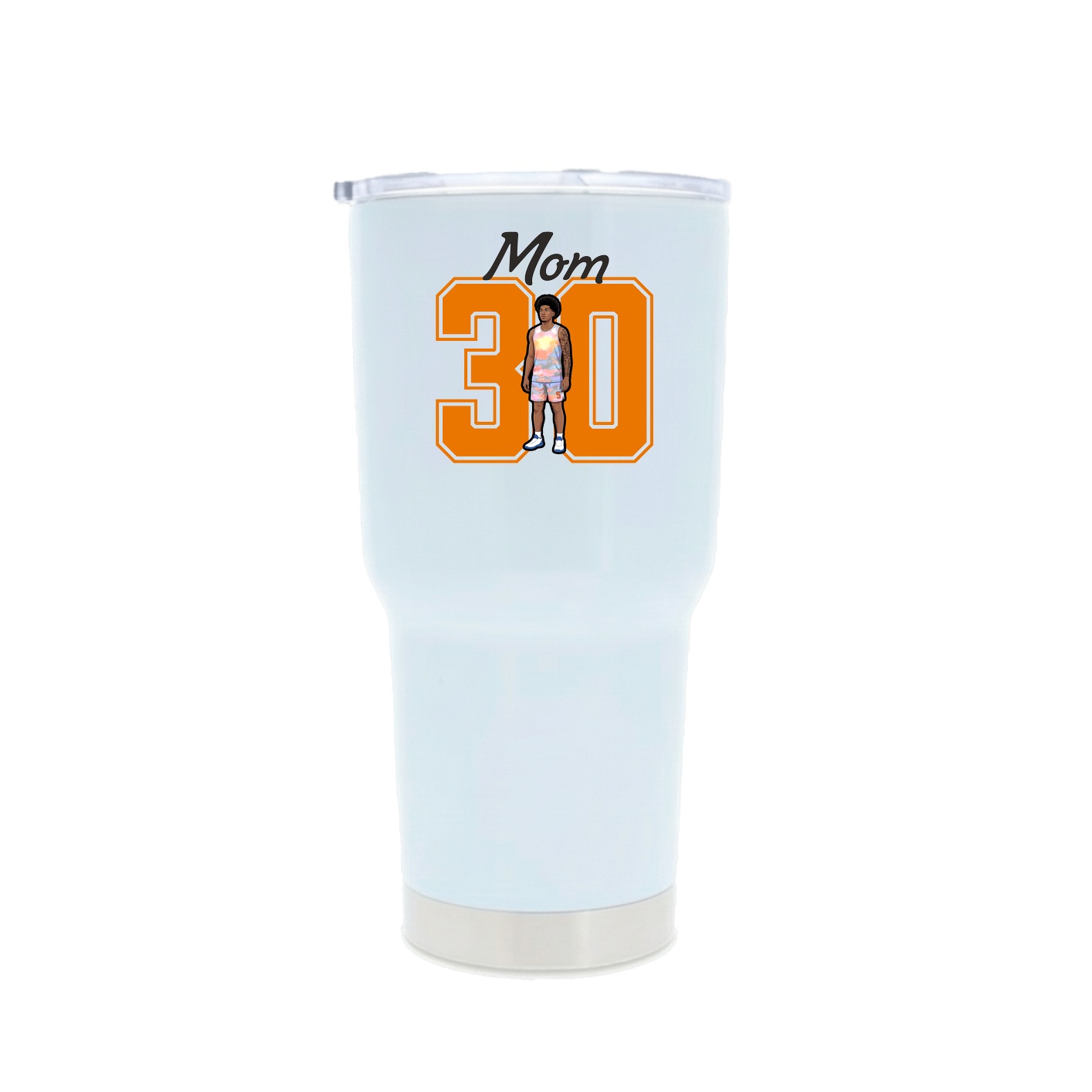 30oz Stainless Steel Tumbler — Mothers Day Shirsey in White