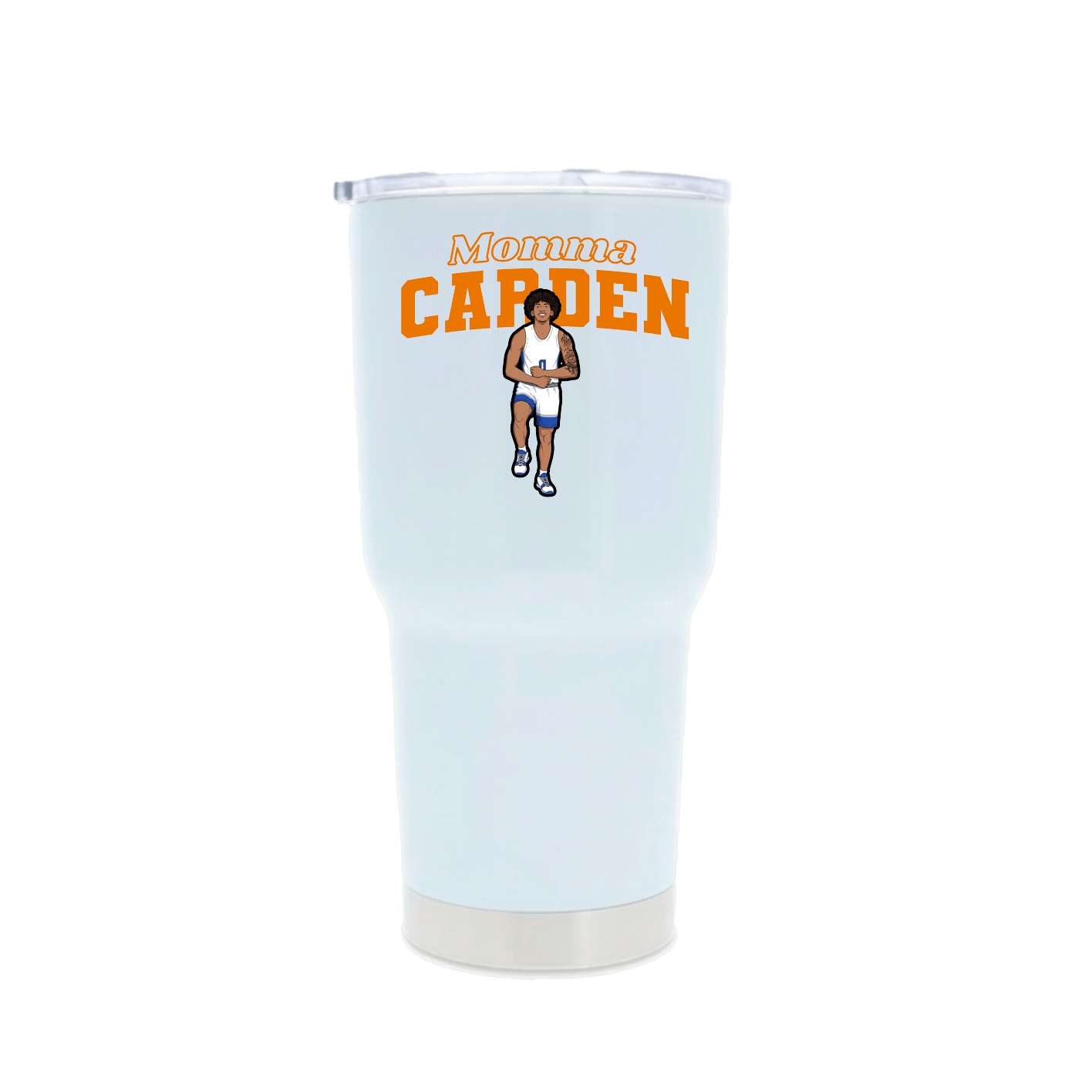 30oz Stainless Steel Tumbler — Mothers Day Block in White