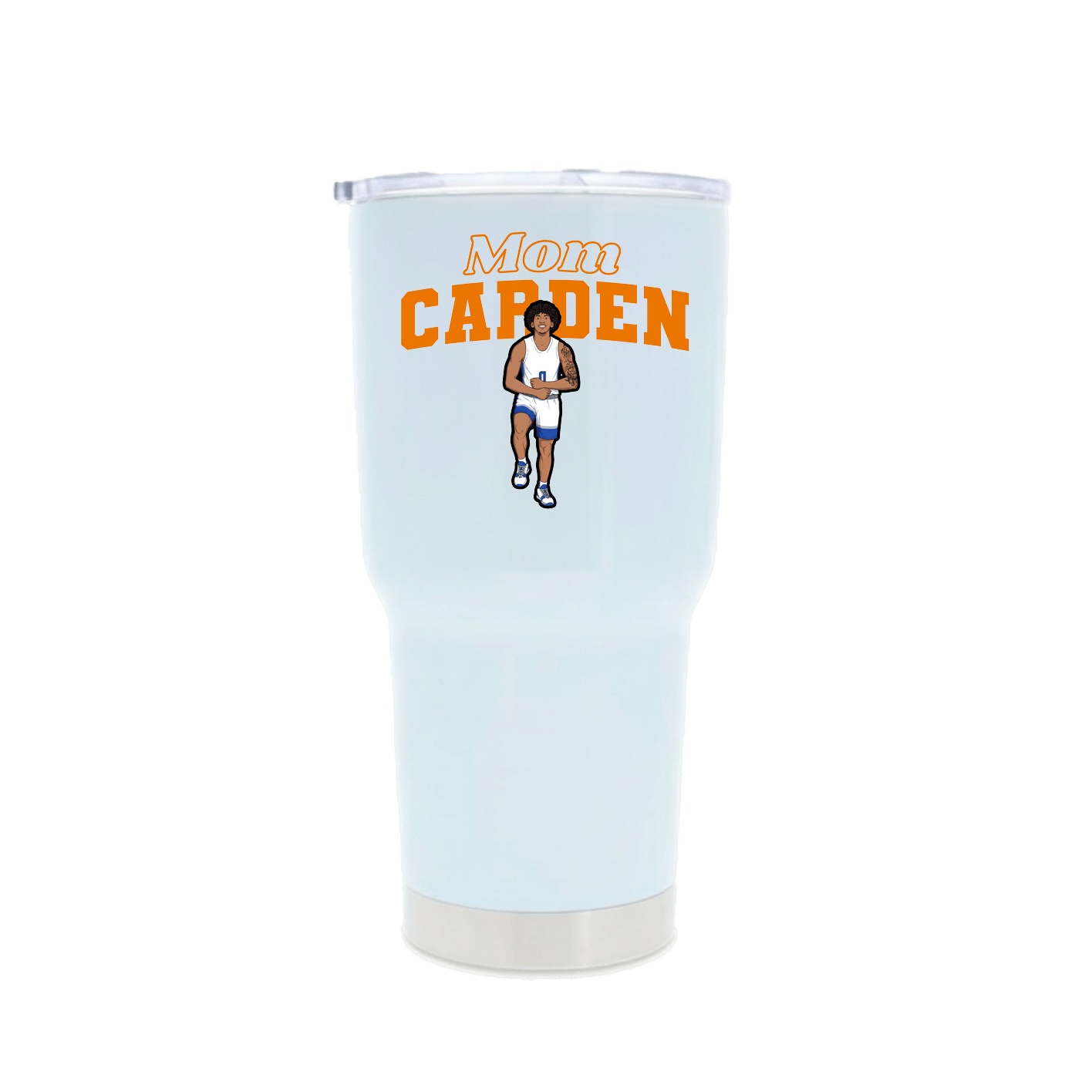 30oz Stainless Steel Tumbler — Mothers Day Block in White