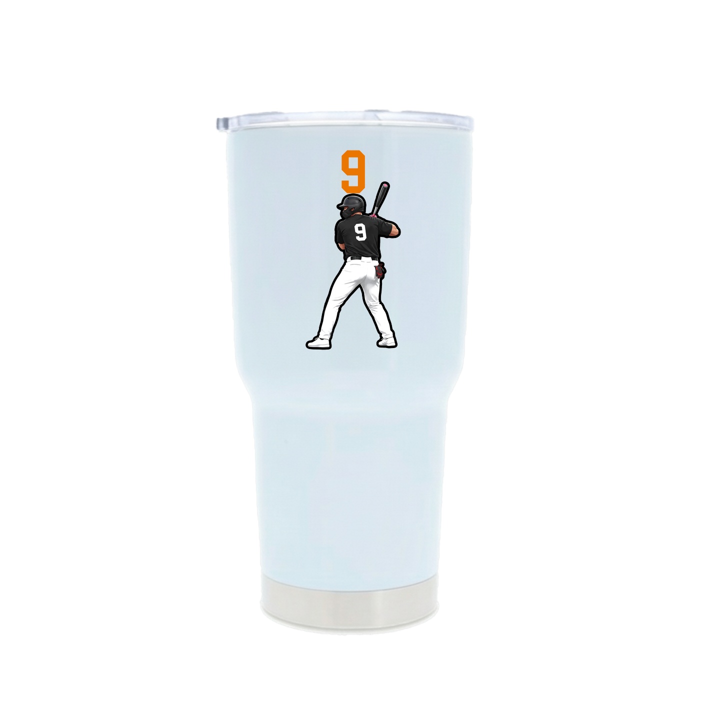 30oz Stainless Steel Tumbler — Number Top in White