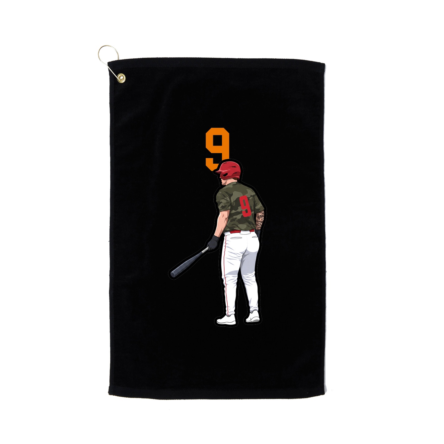 Golf Towel — Number Top in Black