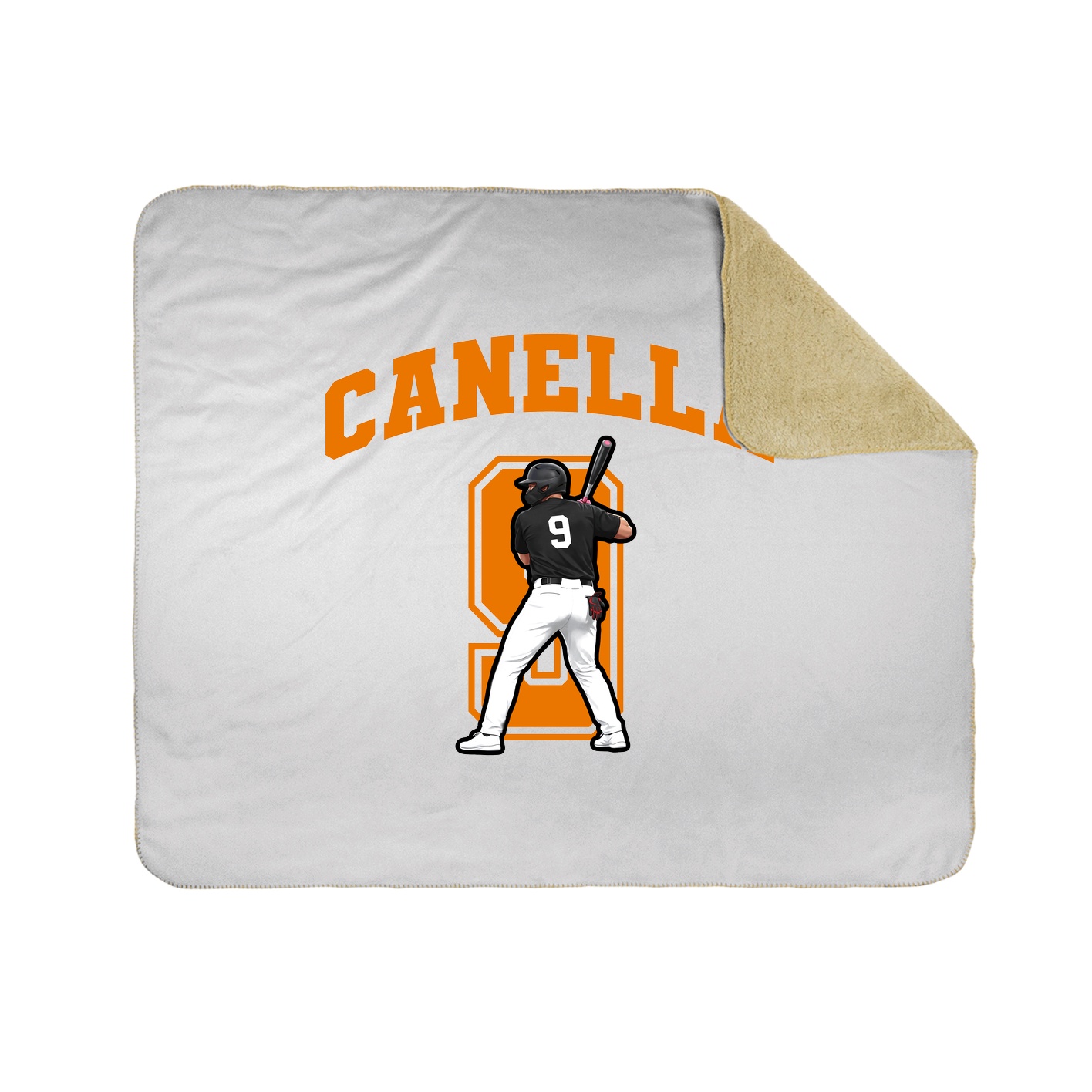 Throw Blanket — Number in White