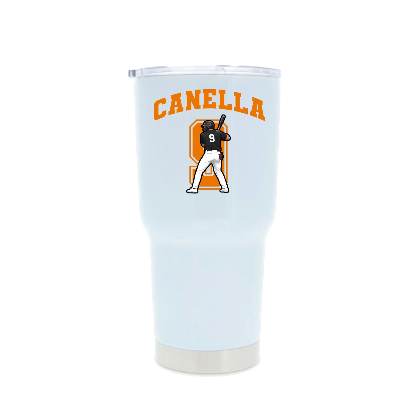 30oz Stainless Steel Tumbler — Number in White