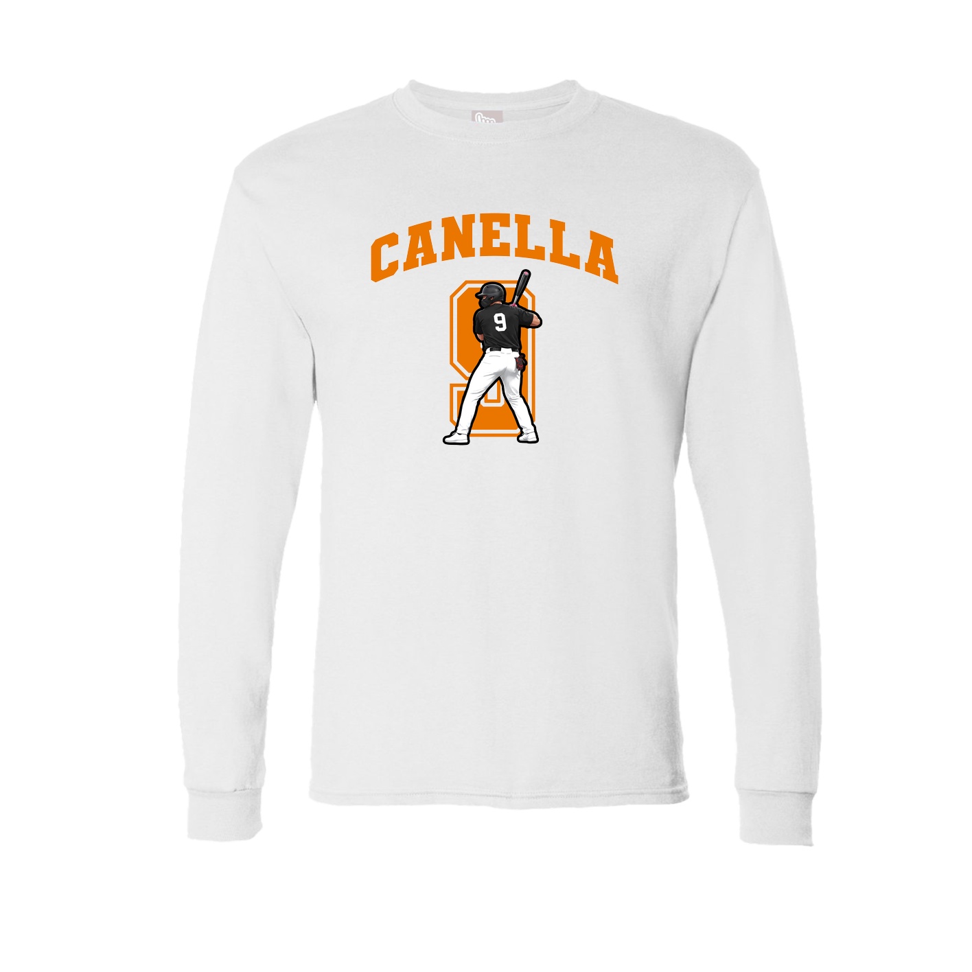 Long Sleeve Tee — Number in White
