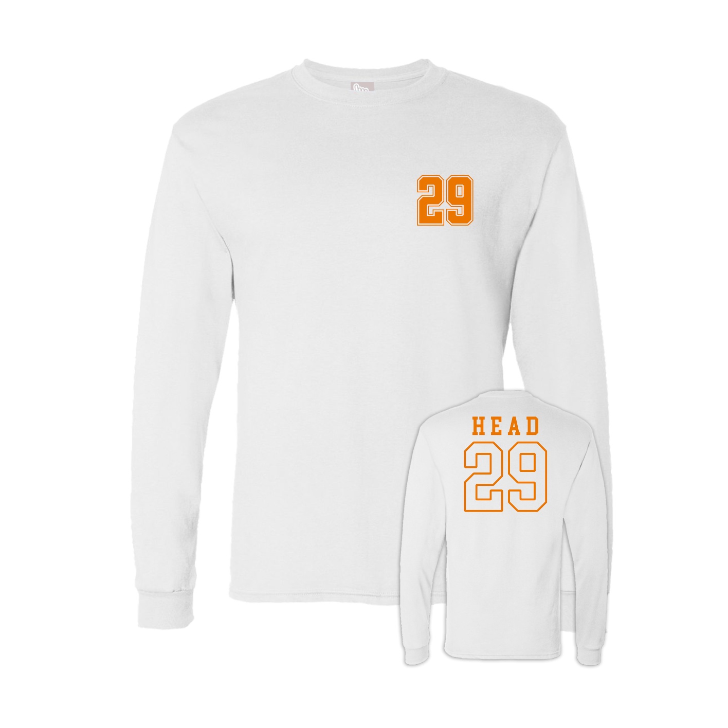 Long Sleeve Tee — Chest Back in White