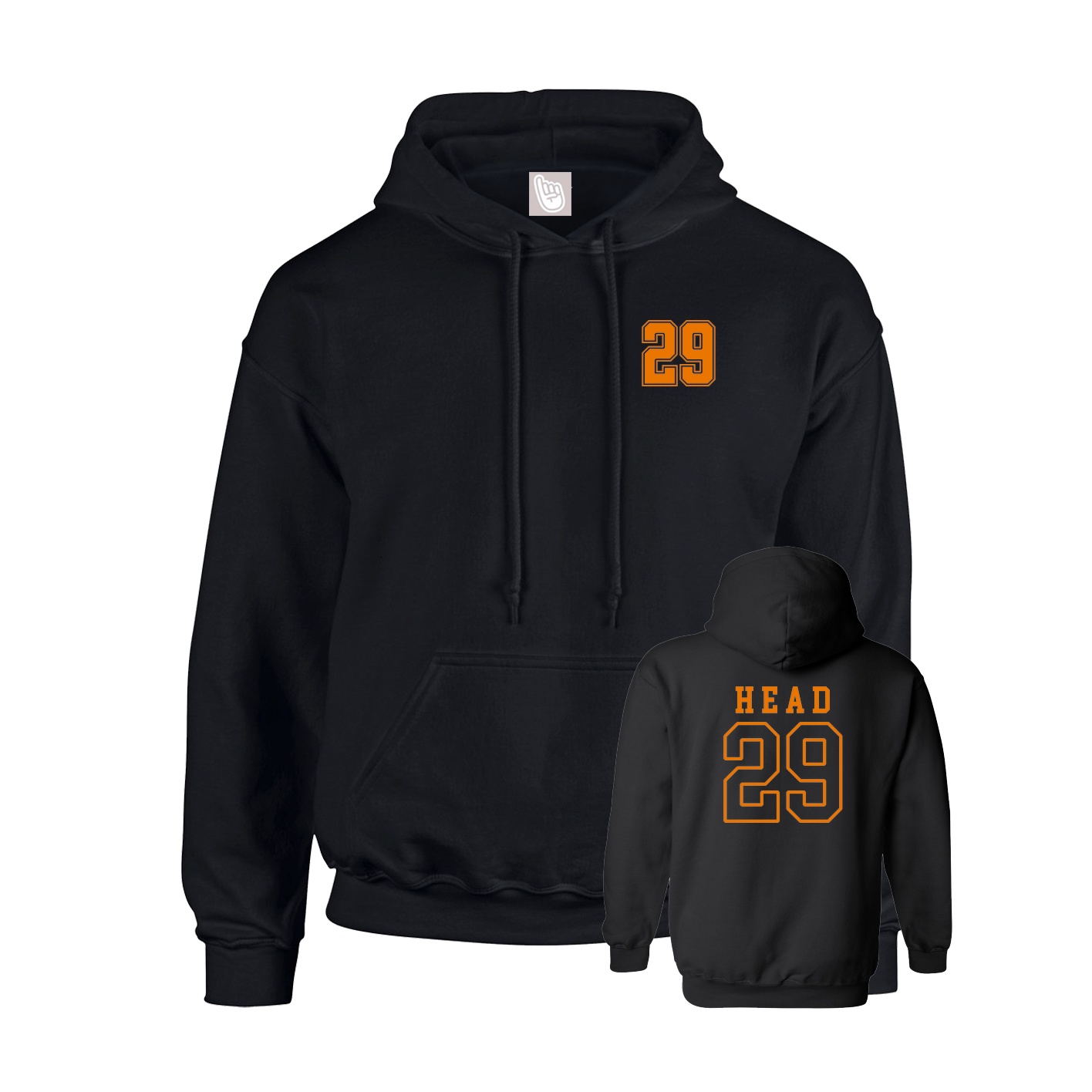 Youth Hoodie — Chest Back in Black