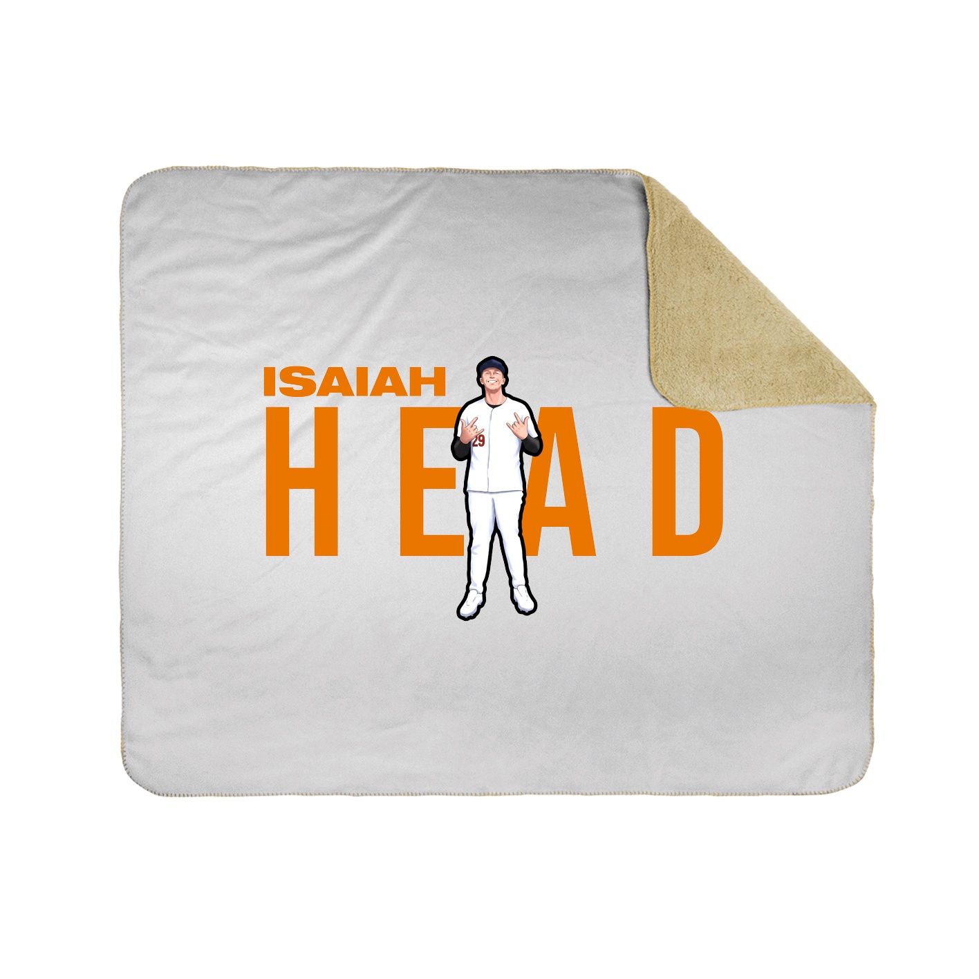 Throw Blanket — Player Name in White