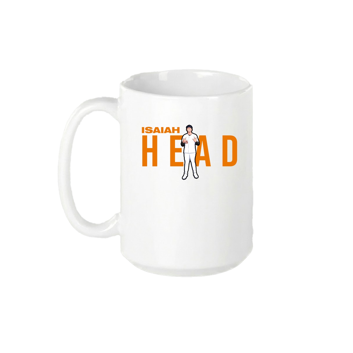 15oz Coffee Mug — Player Name in White