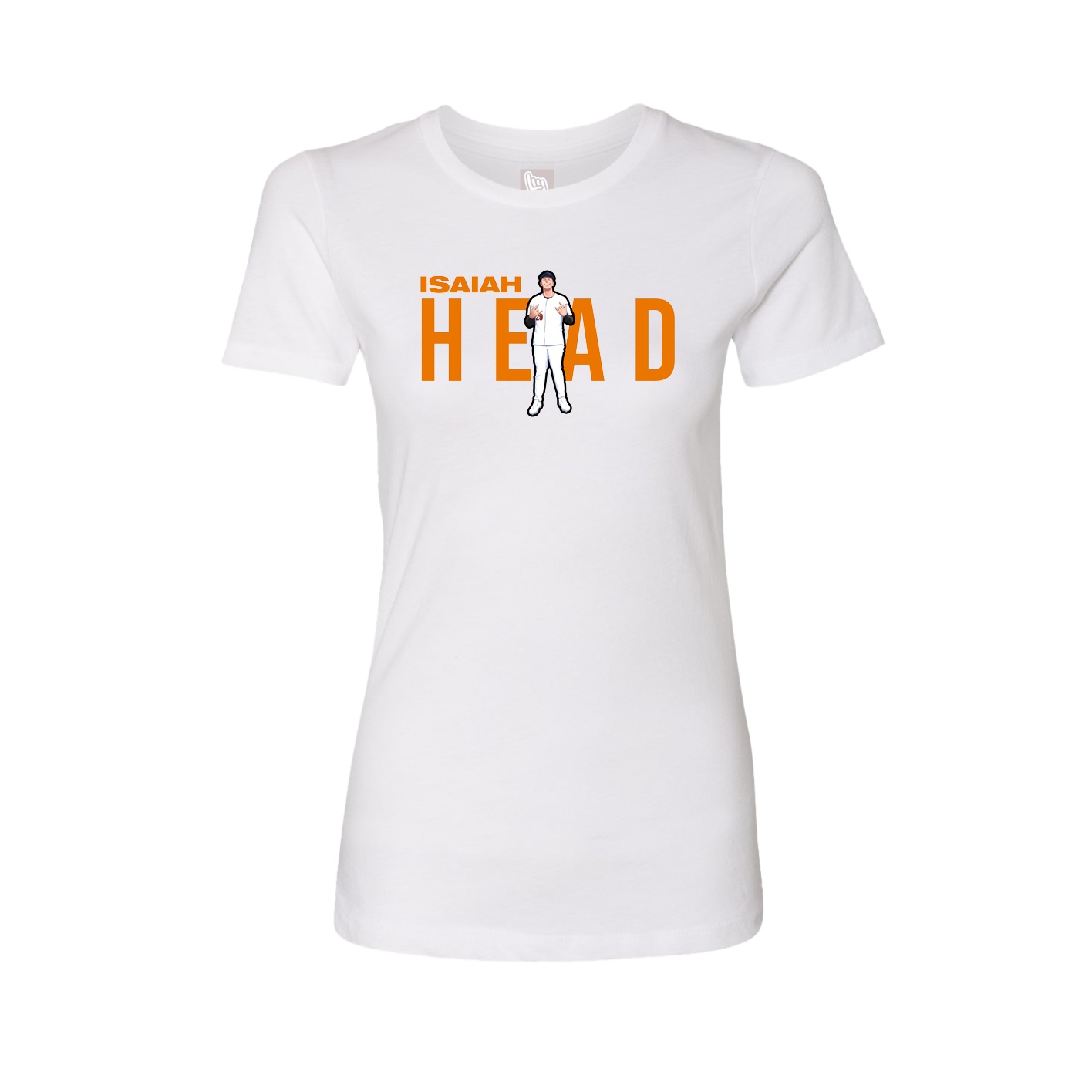 Fitted Women's Tee — Player Name in White