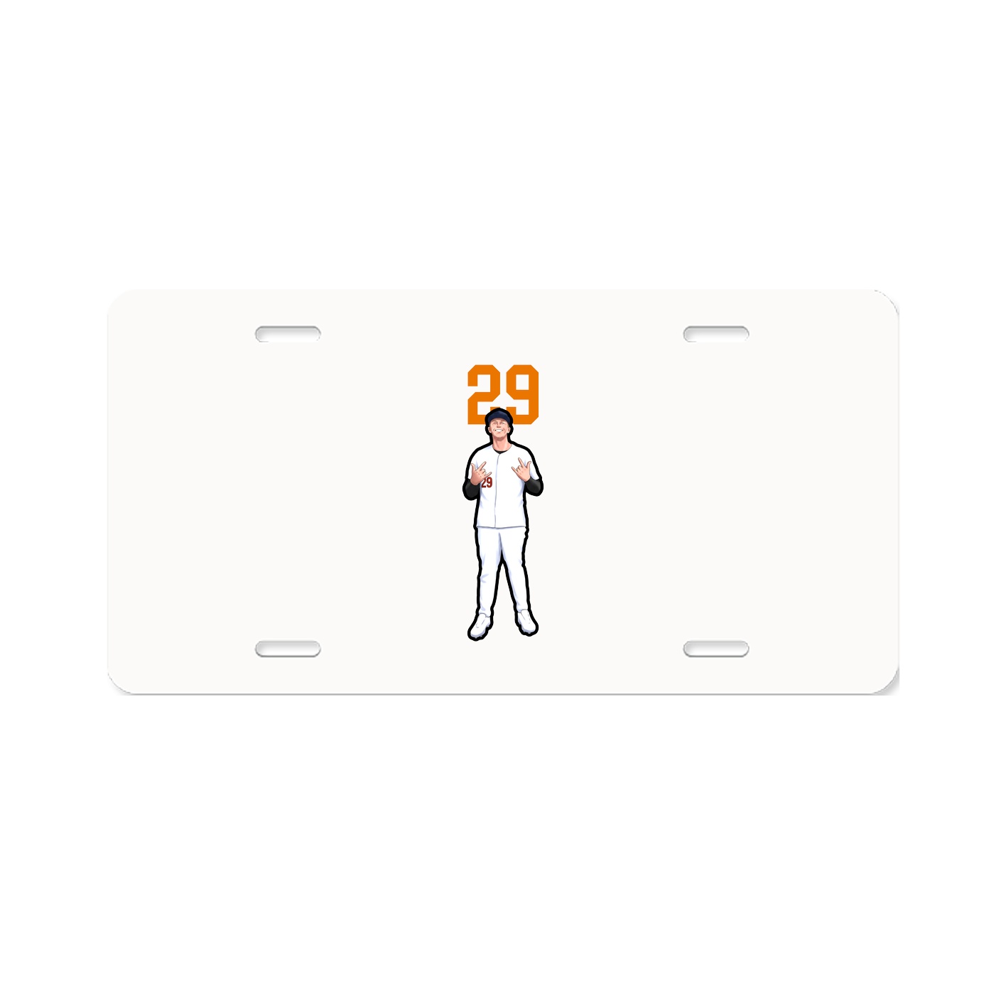 License Plate — Number Top in Classic