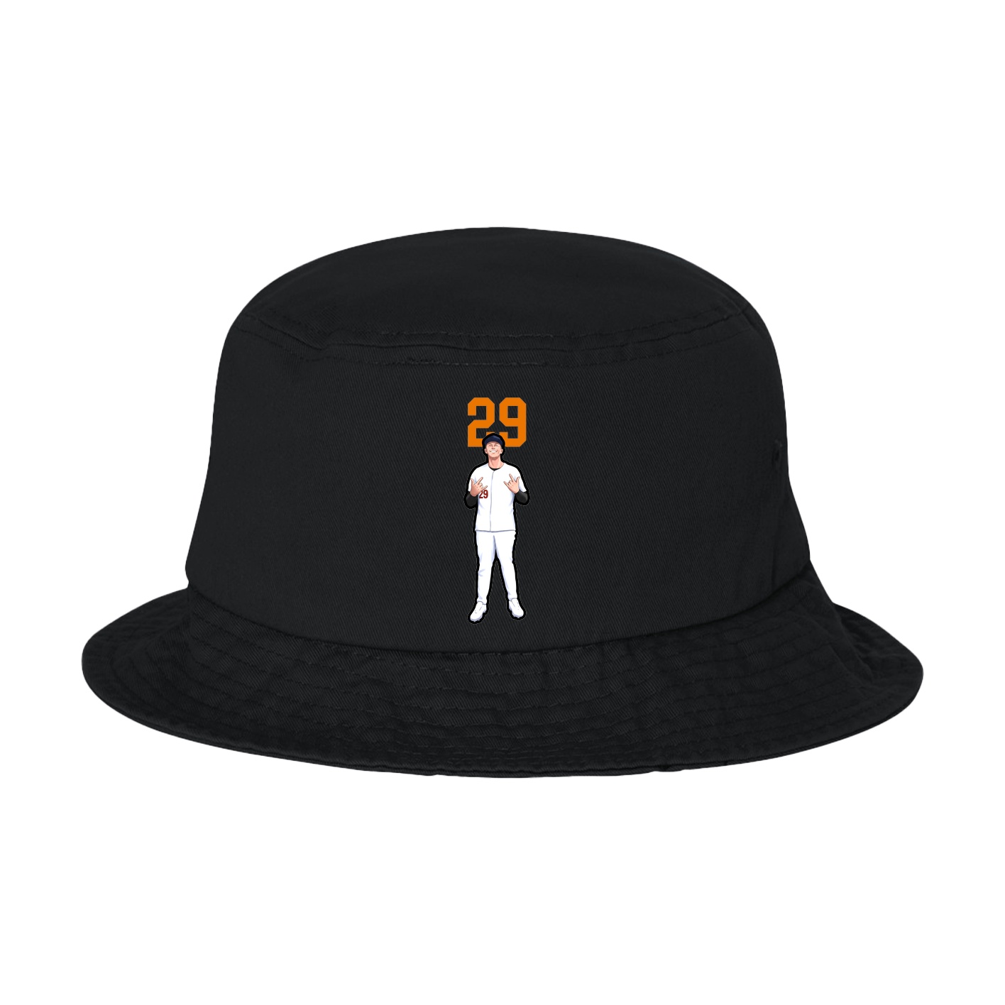 Bucket Cap — Number Top in Black