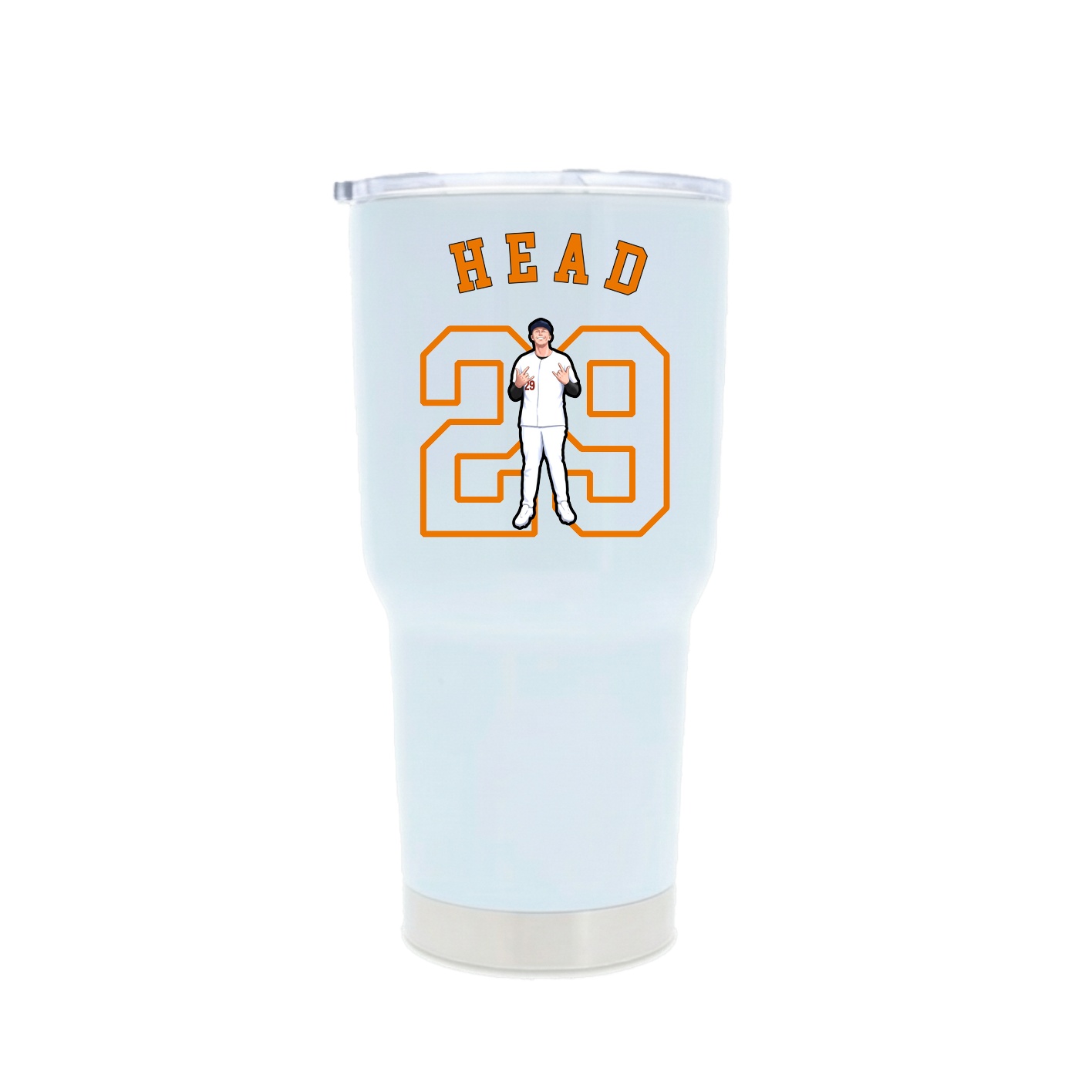 30oz Stainless Steel Tumbler — Shirsey Arch in White