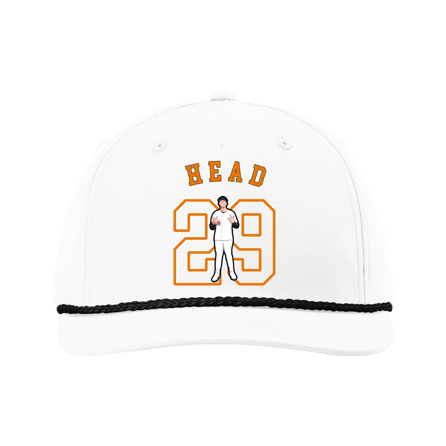 Five-Panel Classic Rope Cap — Shirsey Arch in White