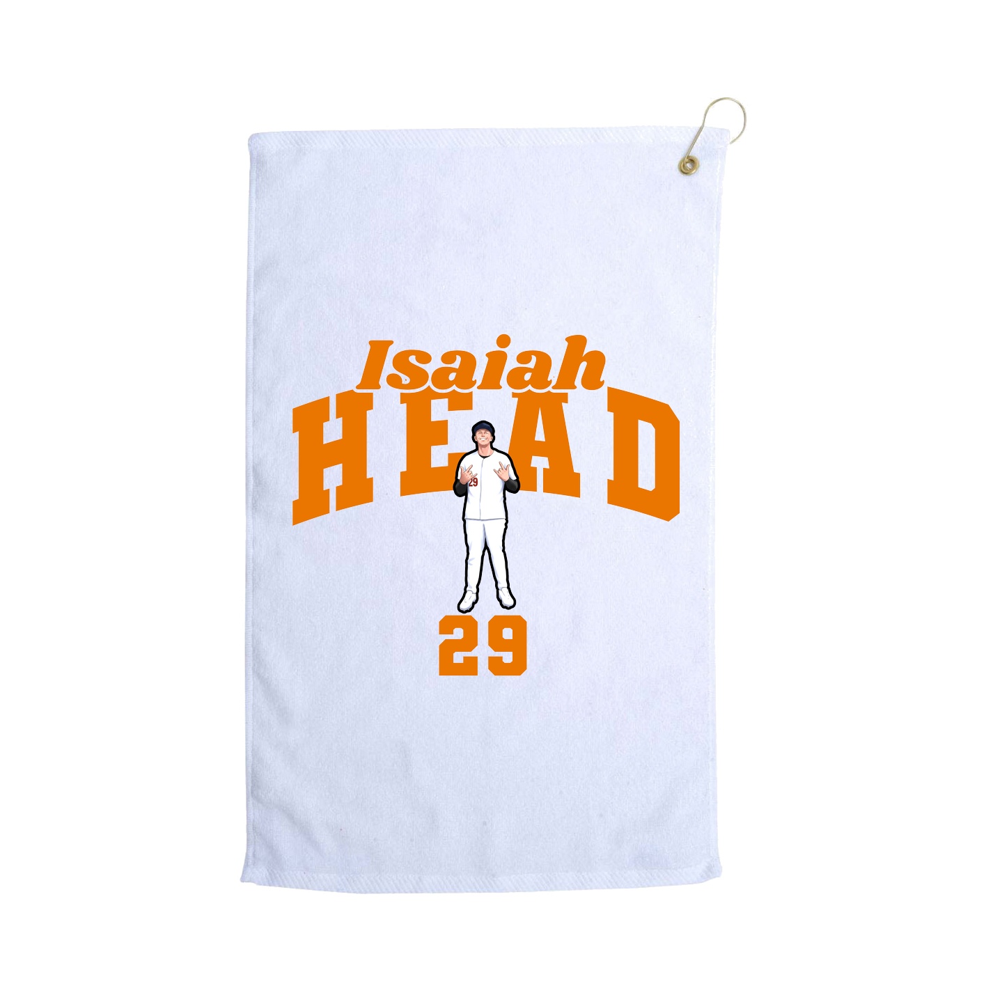 Golf Towel — Signature Arch in White