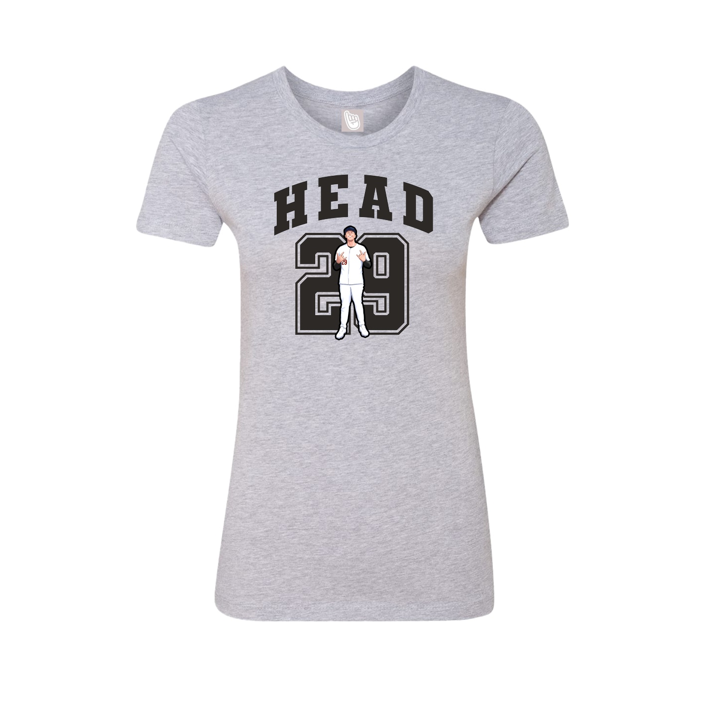 Fitted Women's Tee — Number in Grey