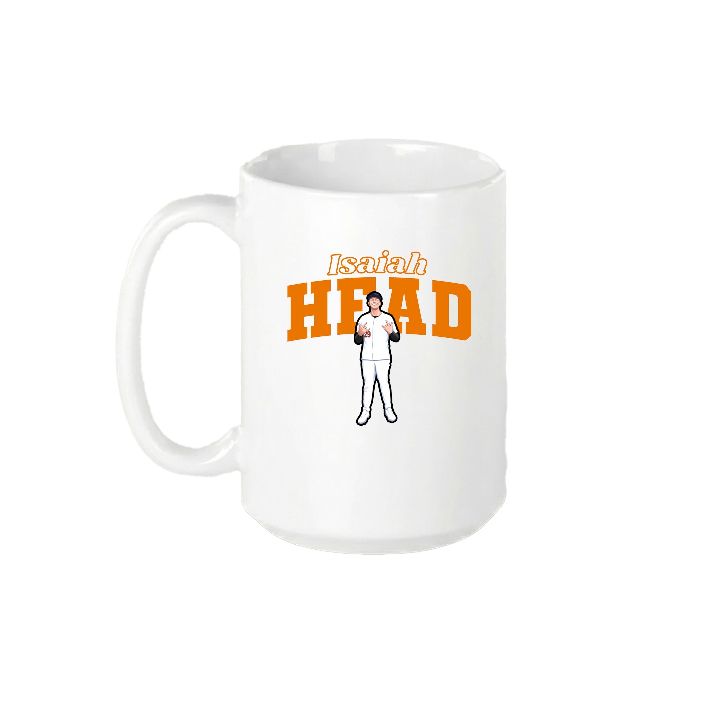 15oz Coffee Mug — Name Arch in White