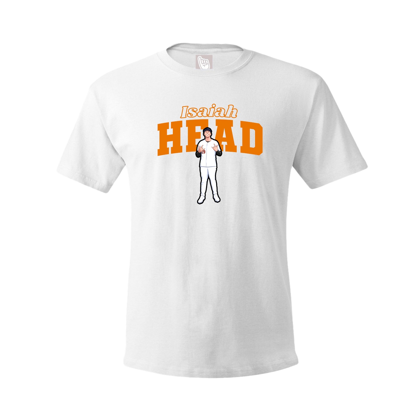 Youth Tee — Name Arch in White