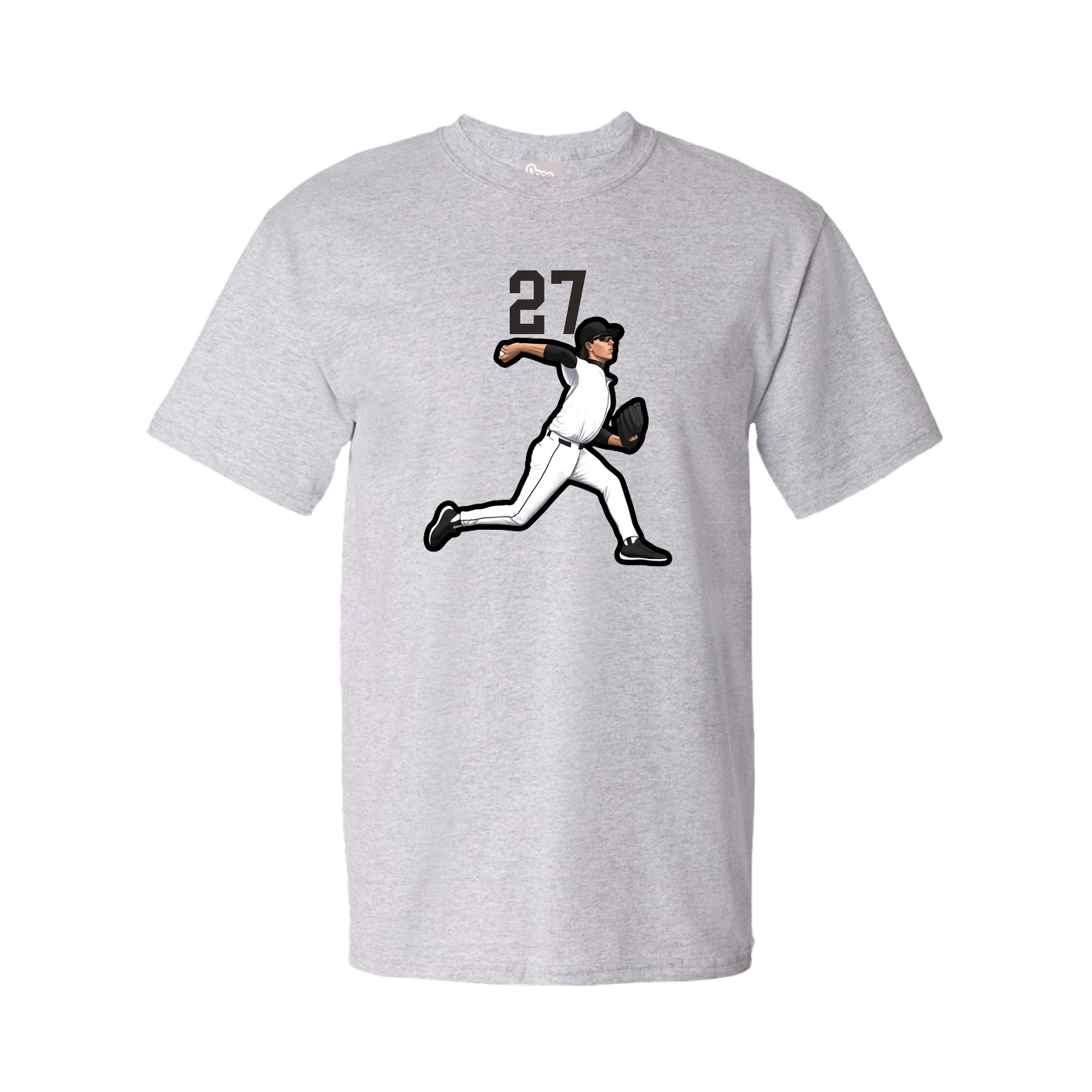 Youth Tee — Number Top in Grey