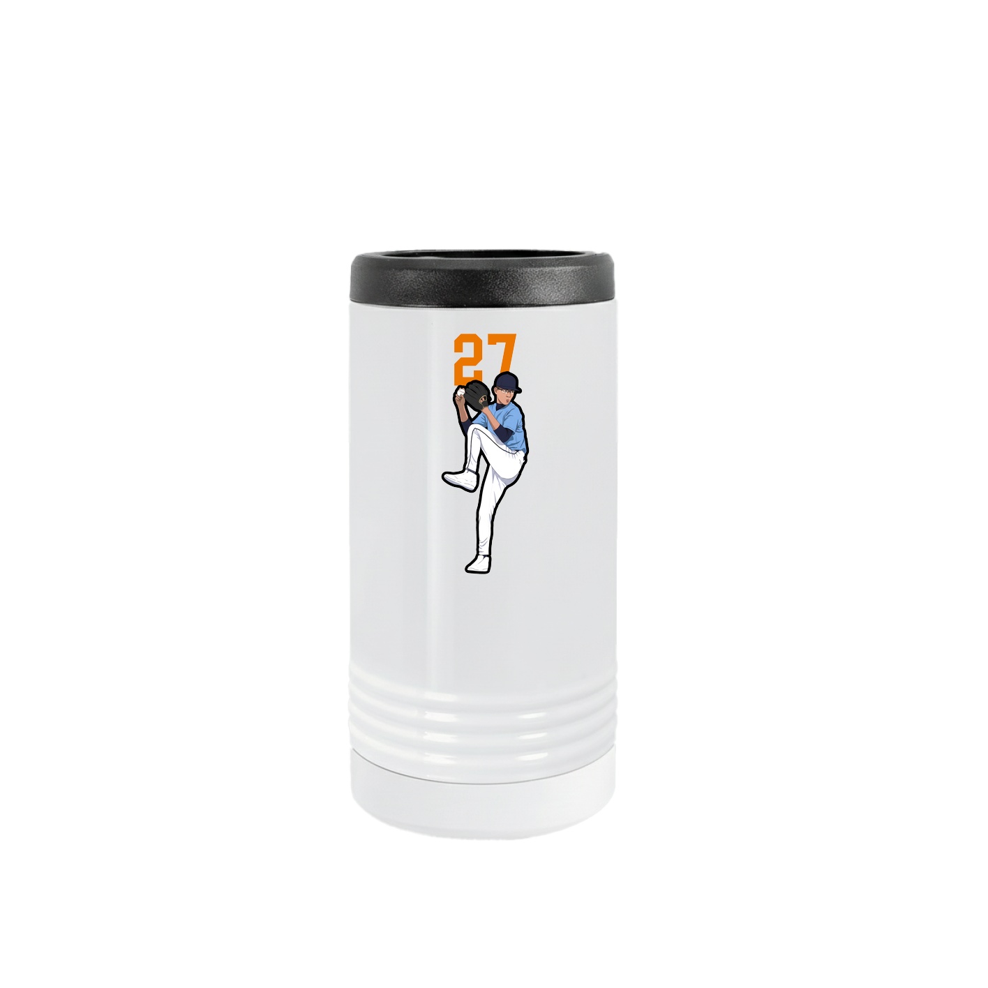 Slim Beverage Holder — Number Top in White