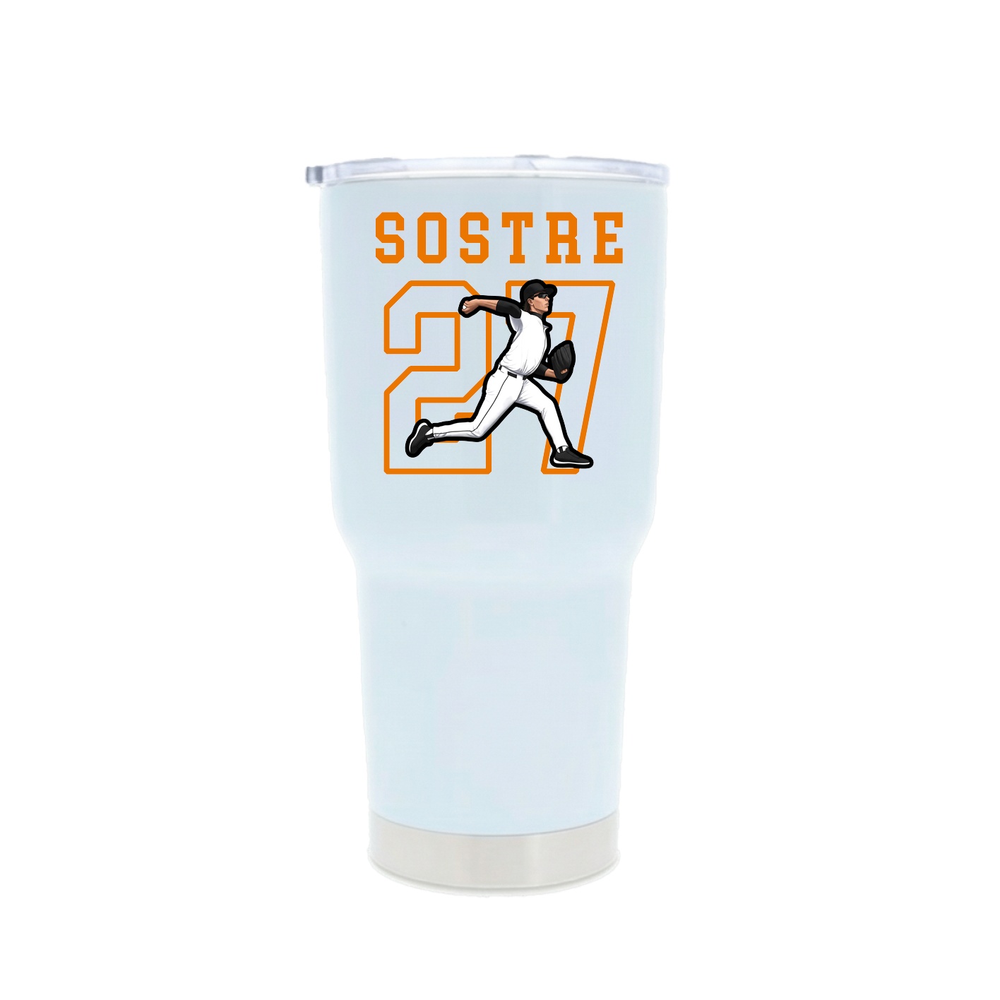 30oz Stainless Steel Tumbler — Shirsey in White