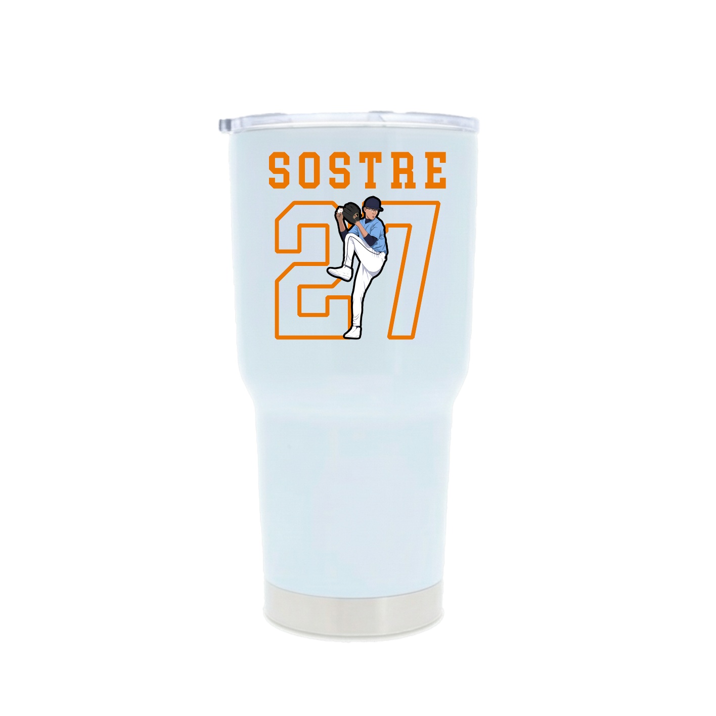 30oz Stainless Steel Tumbler — Shirsey in White