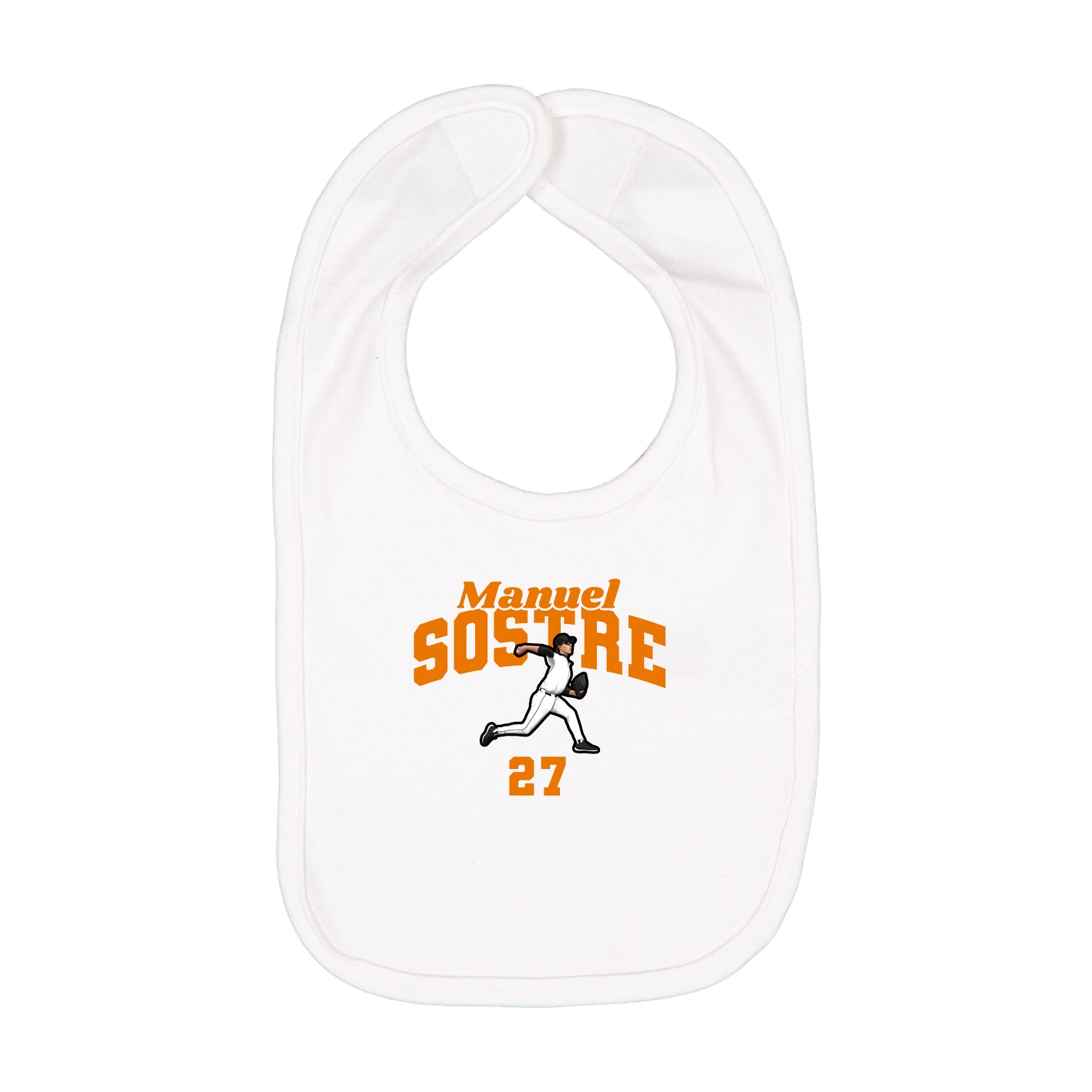 Infant Bib — Signature Arch in White
