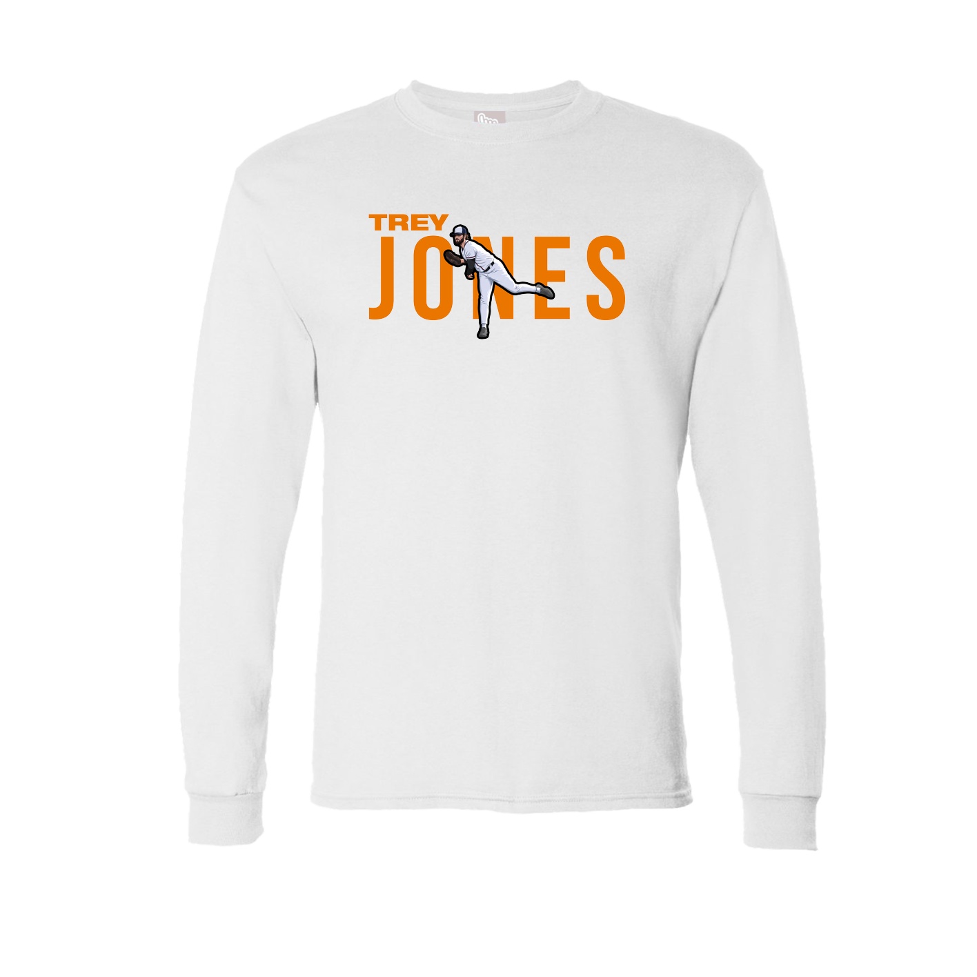 Long Sleeve Tee — Player Name in White
