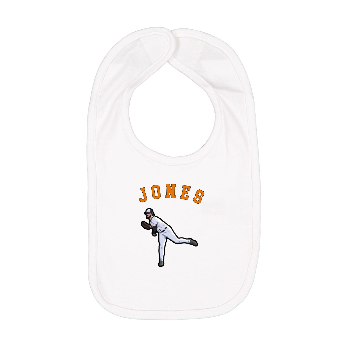 Infant Bib — Shirsey Arch in White
