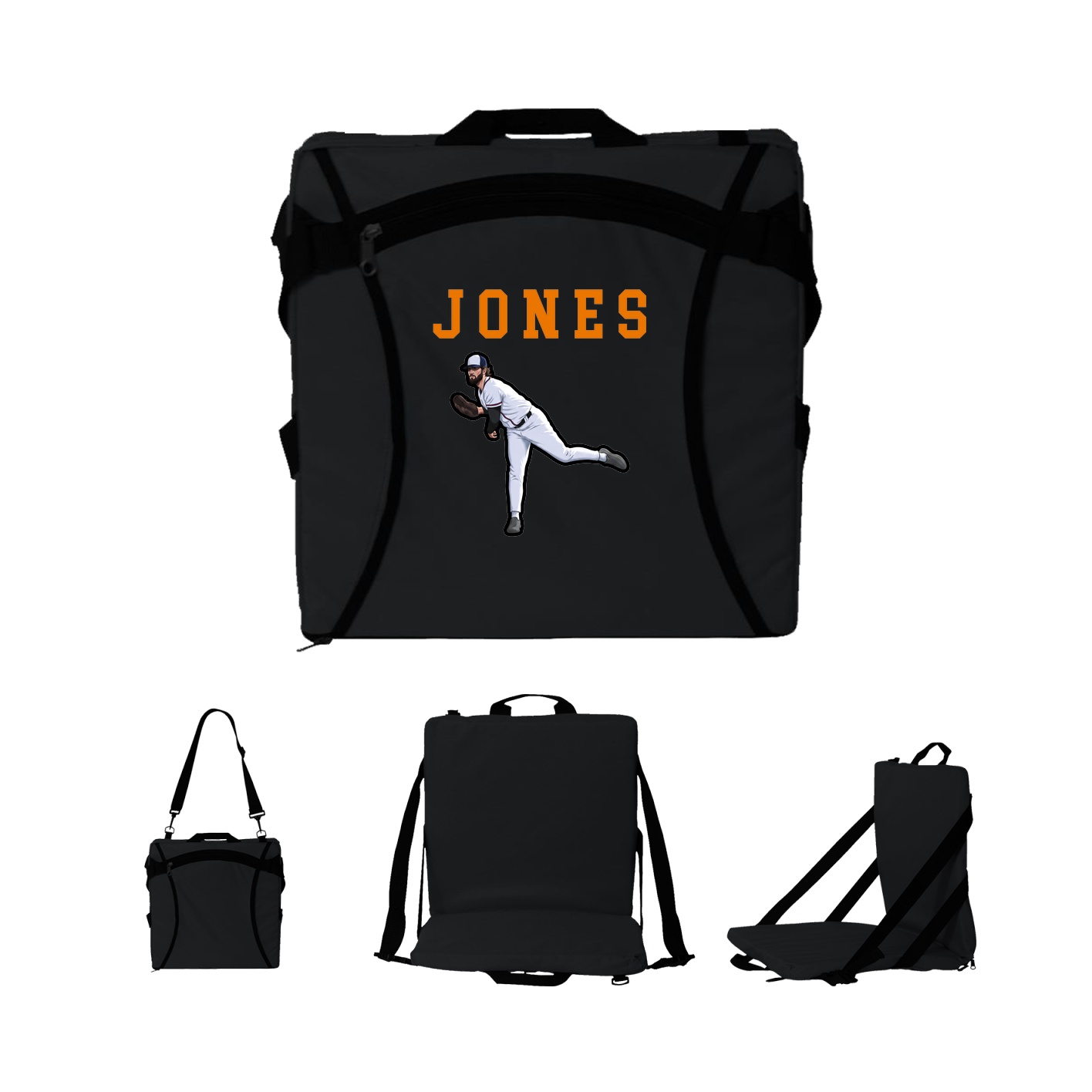 Folding Stadium Seat — Shirsey in Black