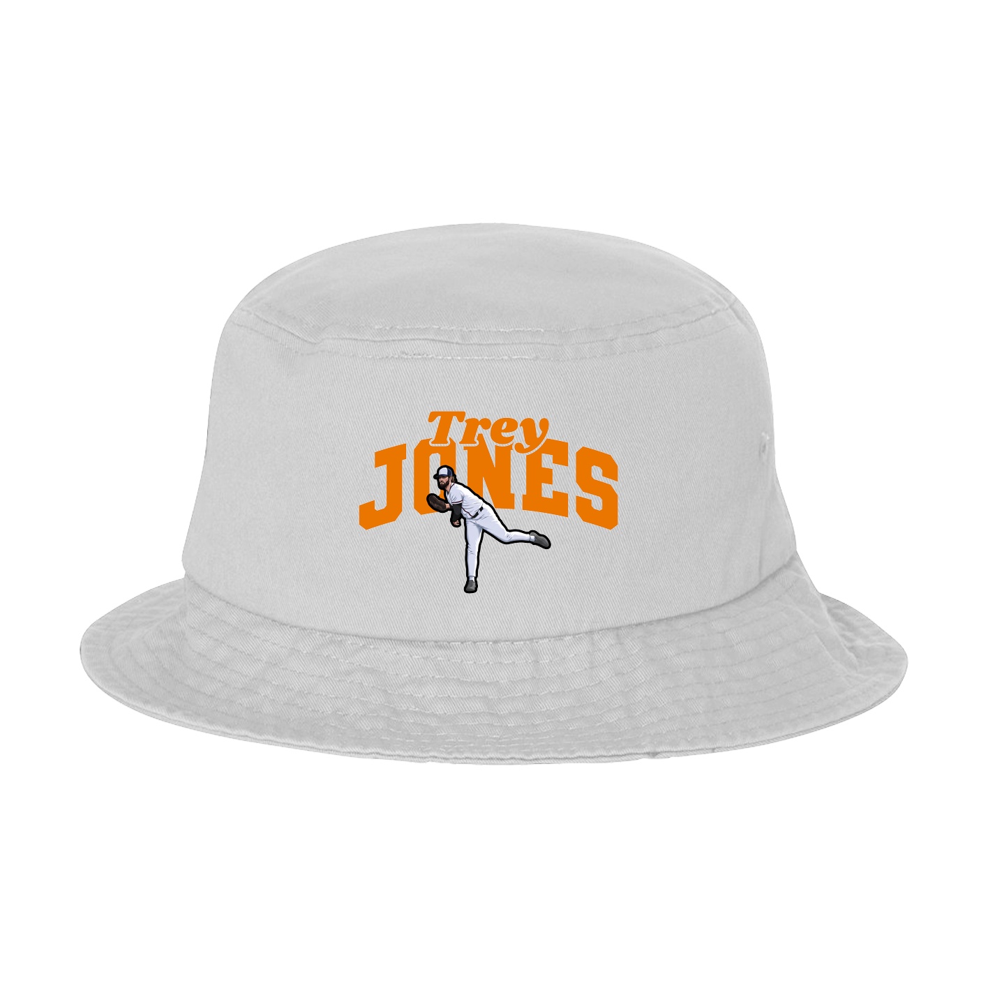 Bucket Cap — Signature Arch in White