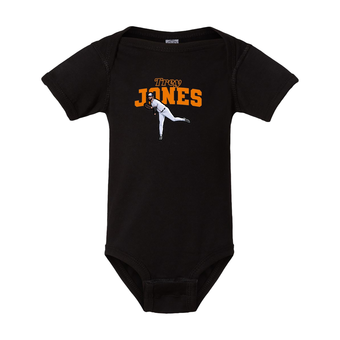 Baby Onesie — Name Arch in Black