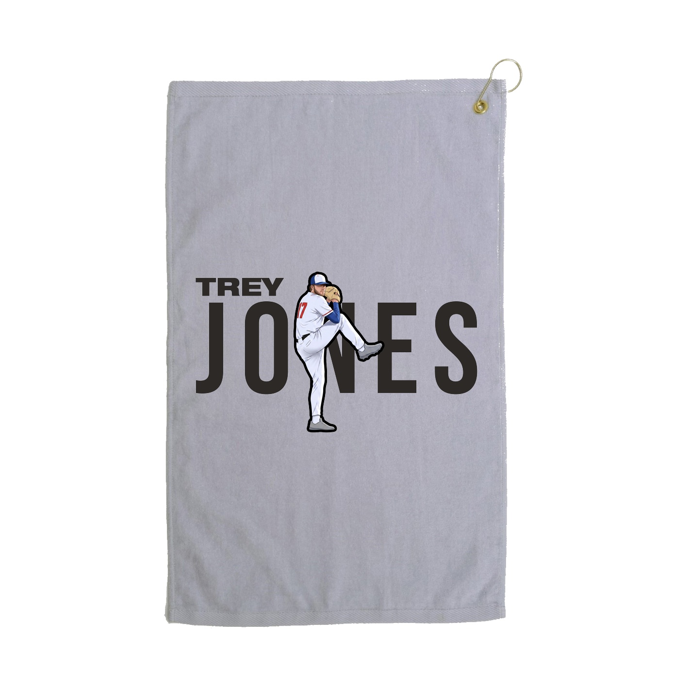 Golf Towel — Player Name in Grey