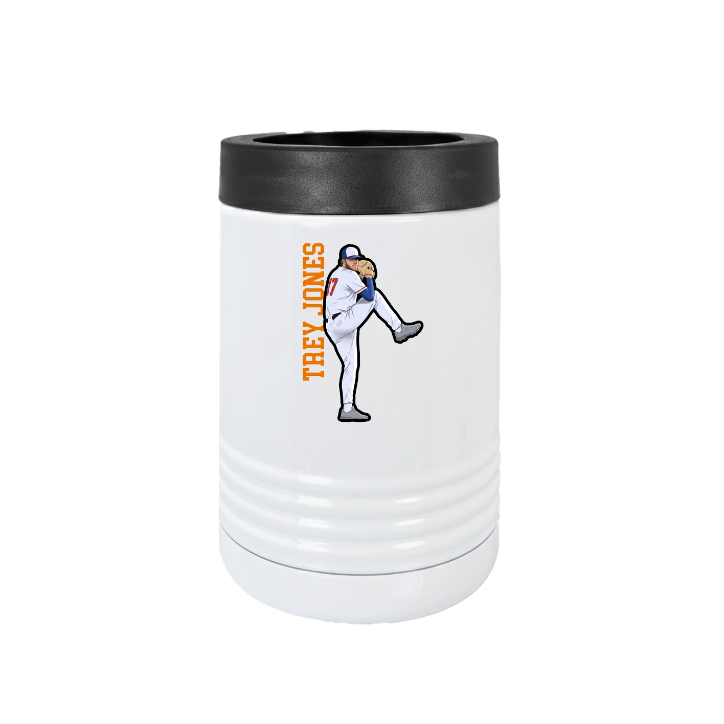 Beverage Holder — Name Vertical in White