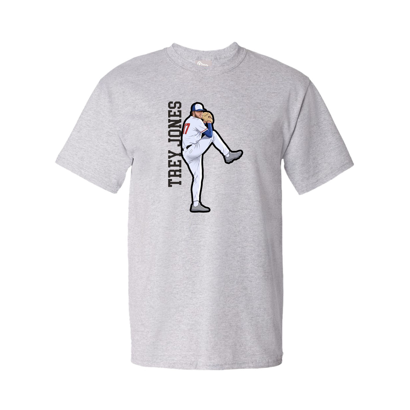 Tee — Name Vertical in Grey