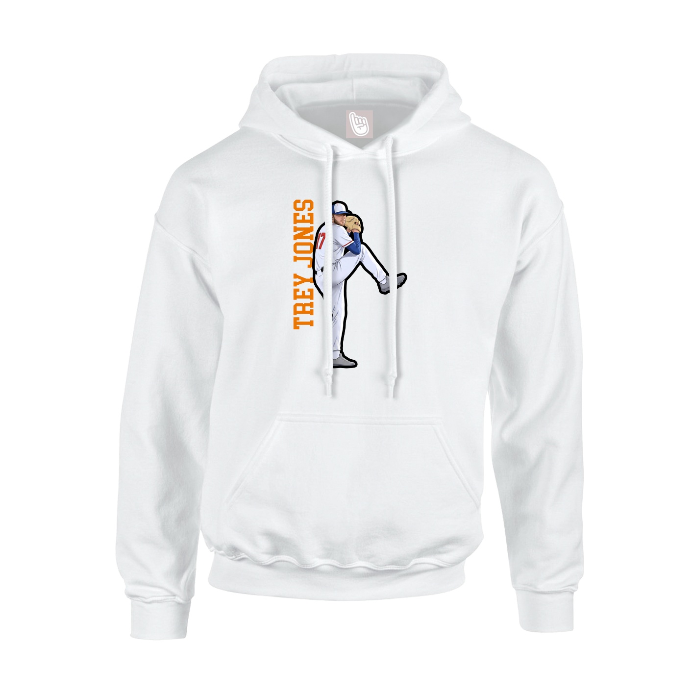 Hoodie — Name Vertical in White