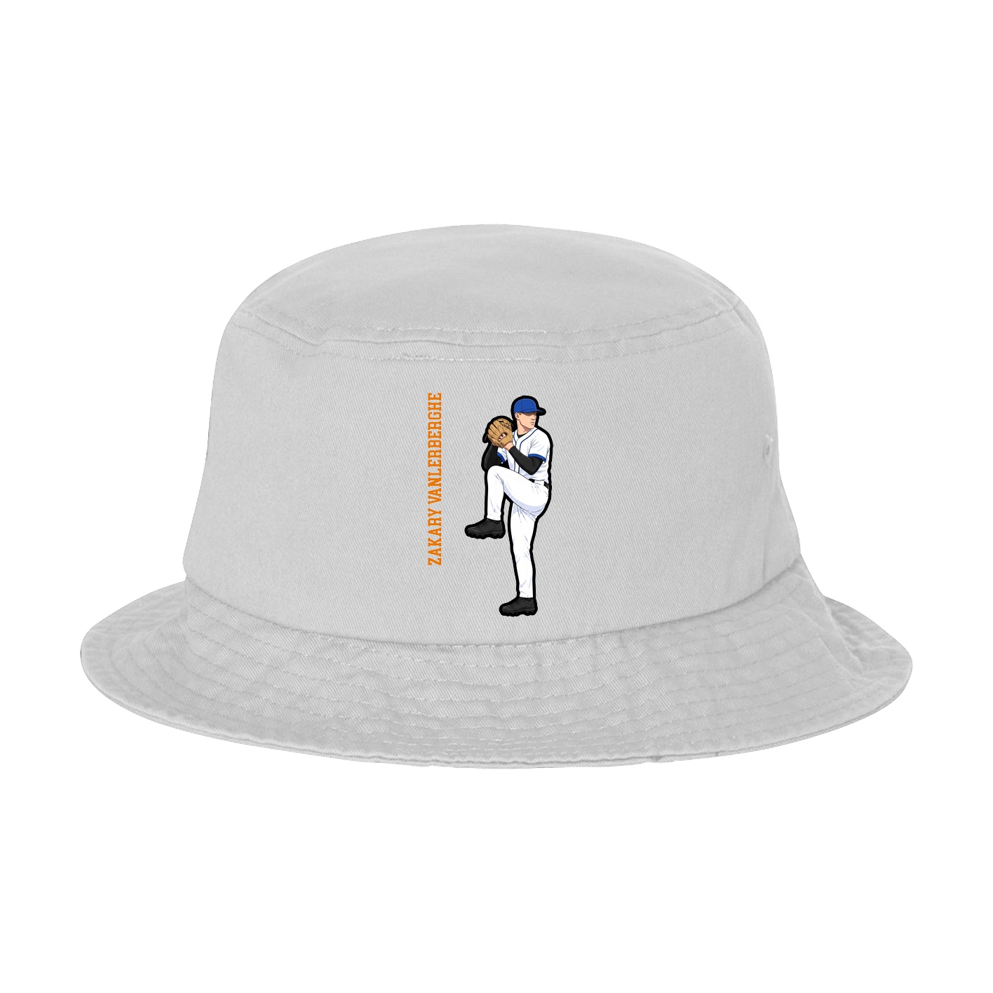 Bucket Cap — Name Vertical in White